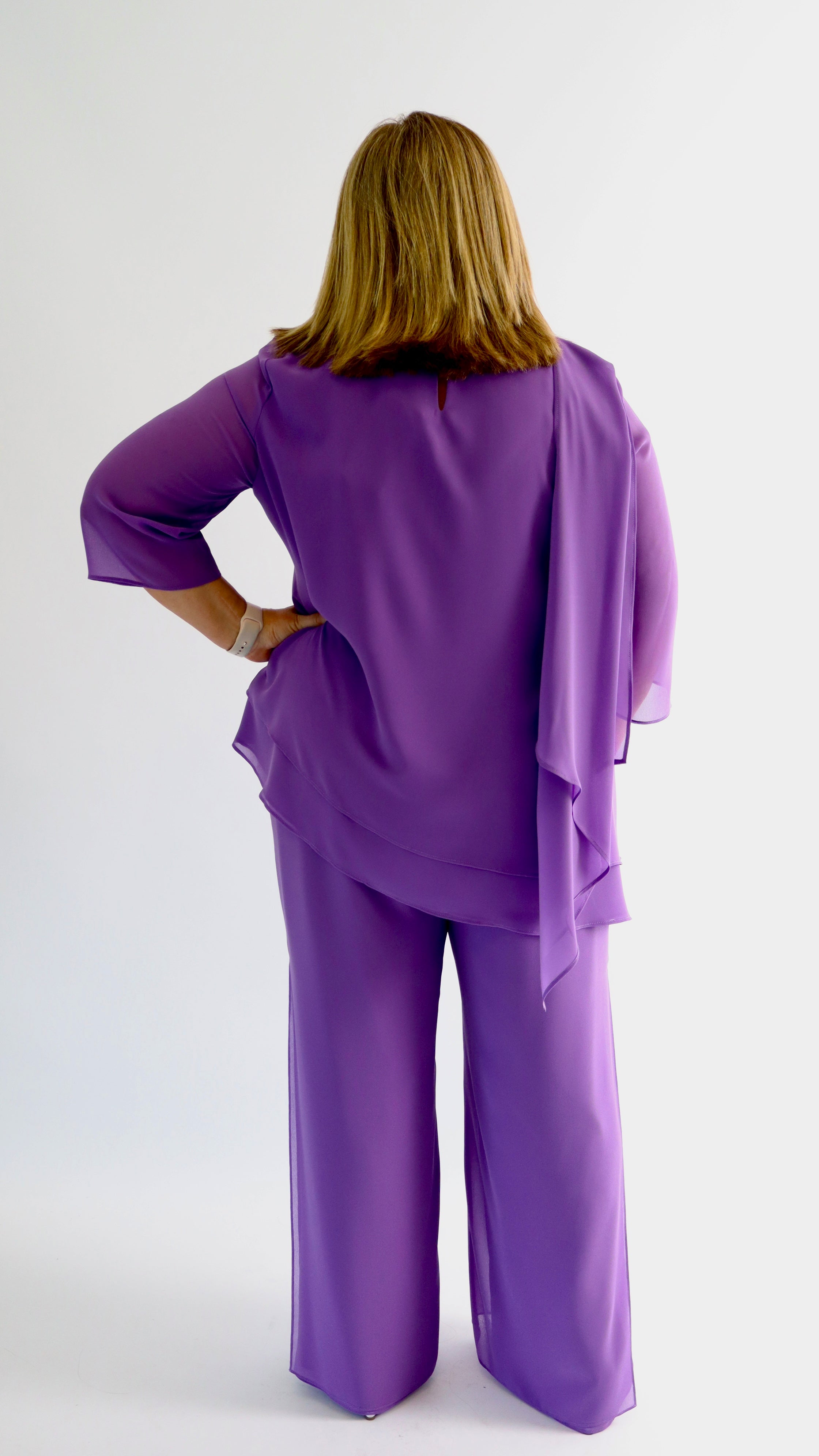 Godske Waterfall Blouse in Purple