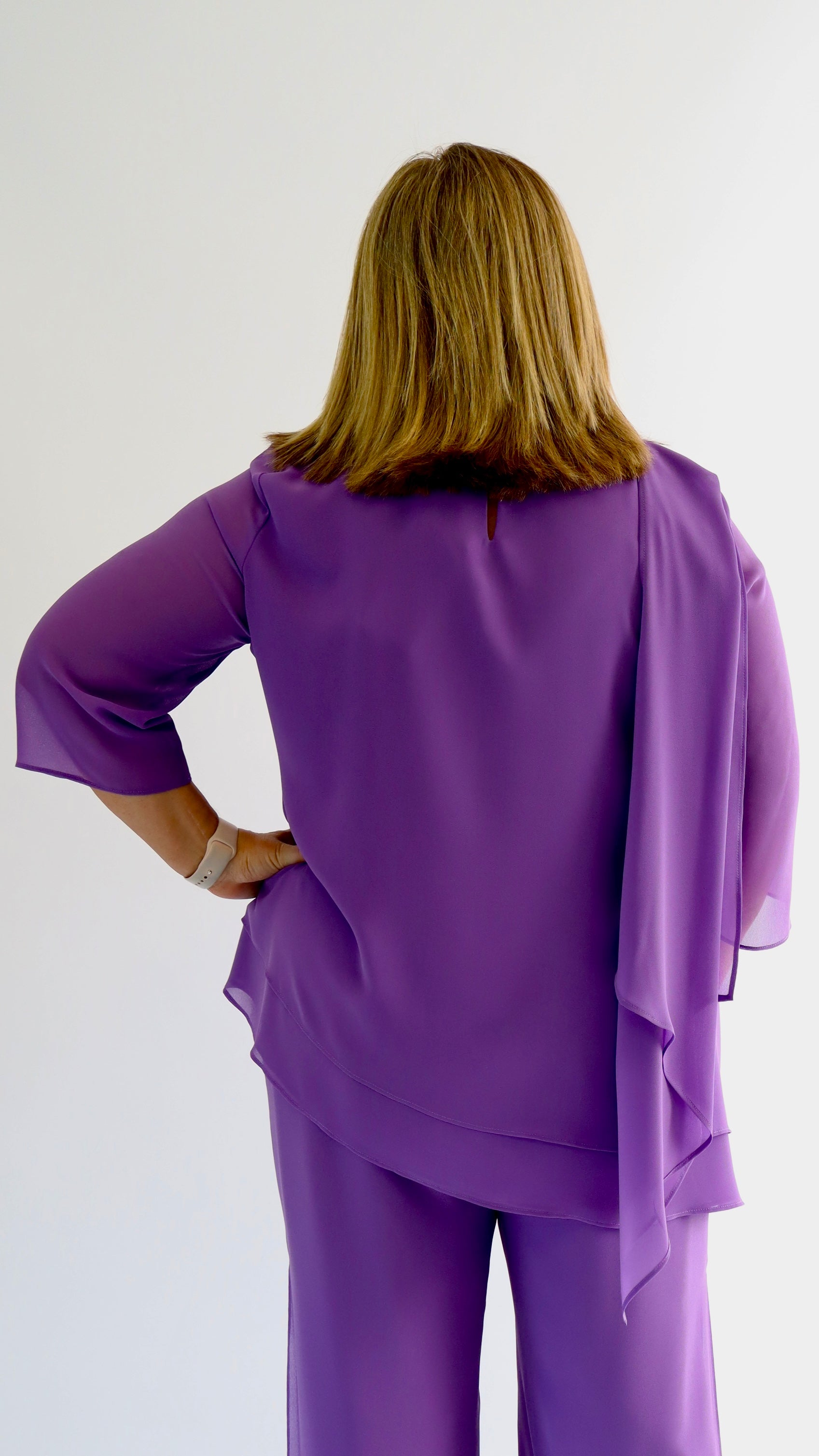 Godske Waterfall Blouse in Purple