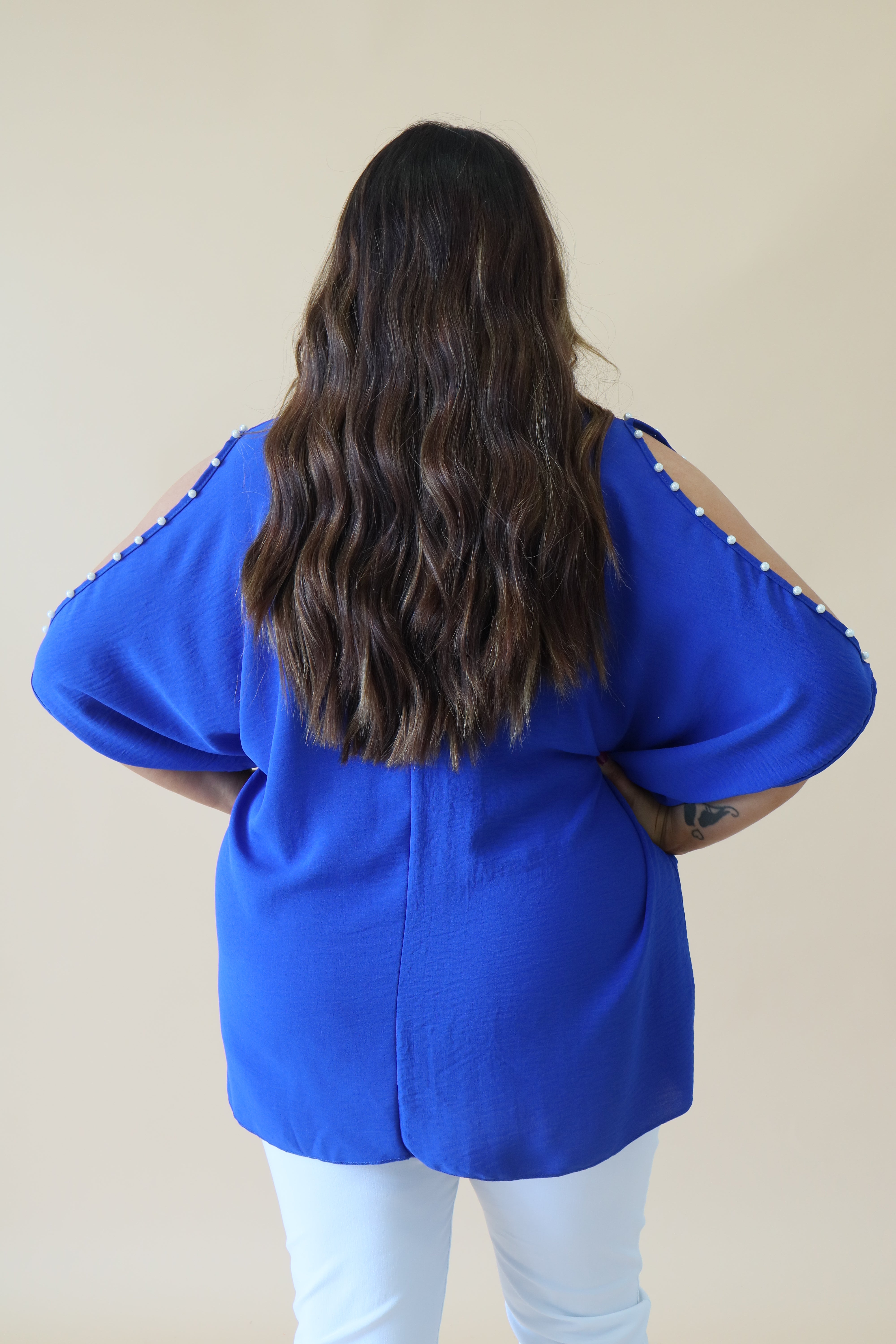 Pearl Top in Royal Blue