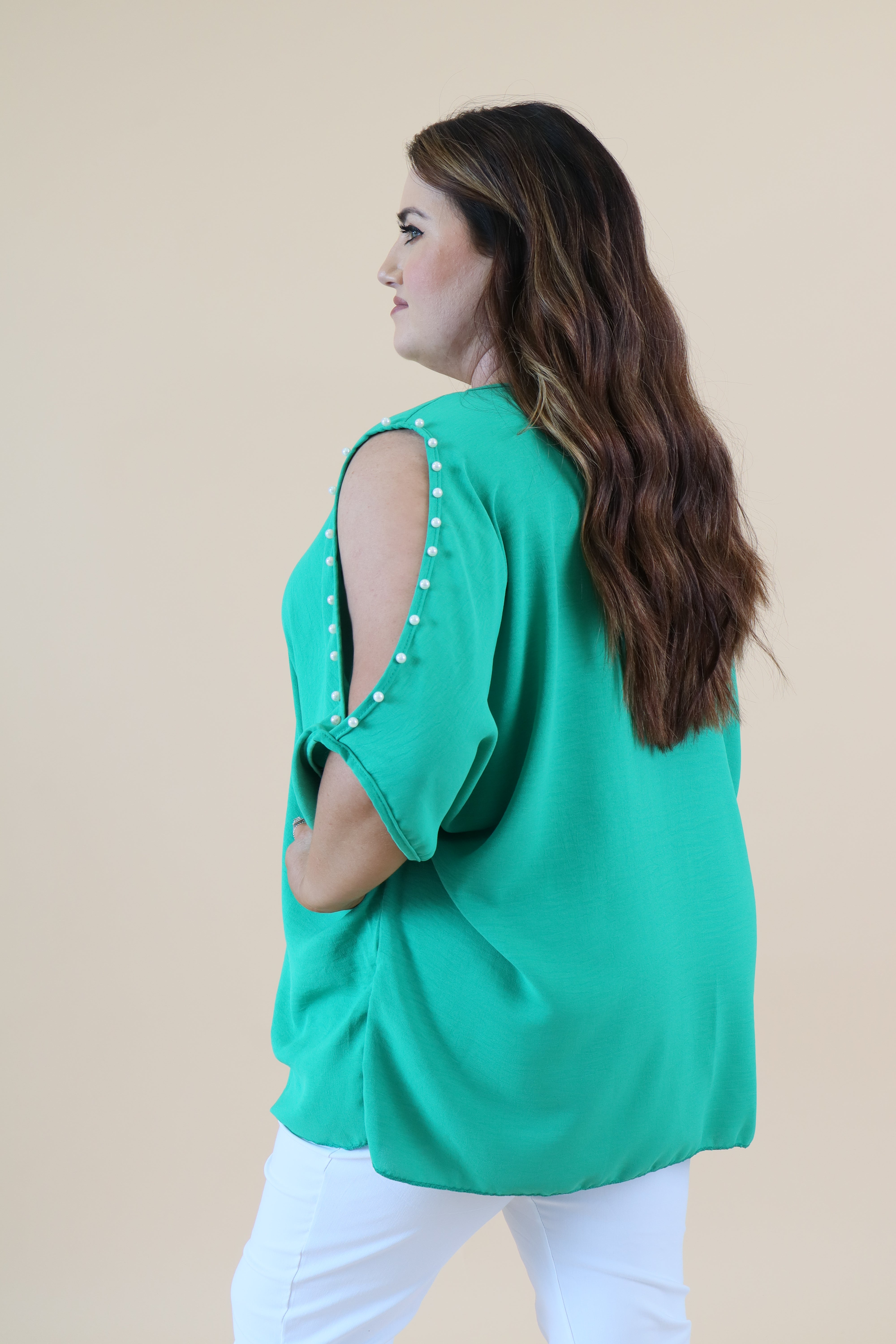 Pearl Top in Green