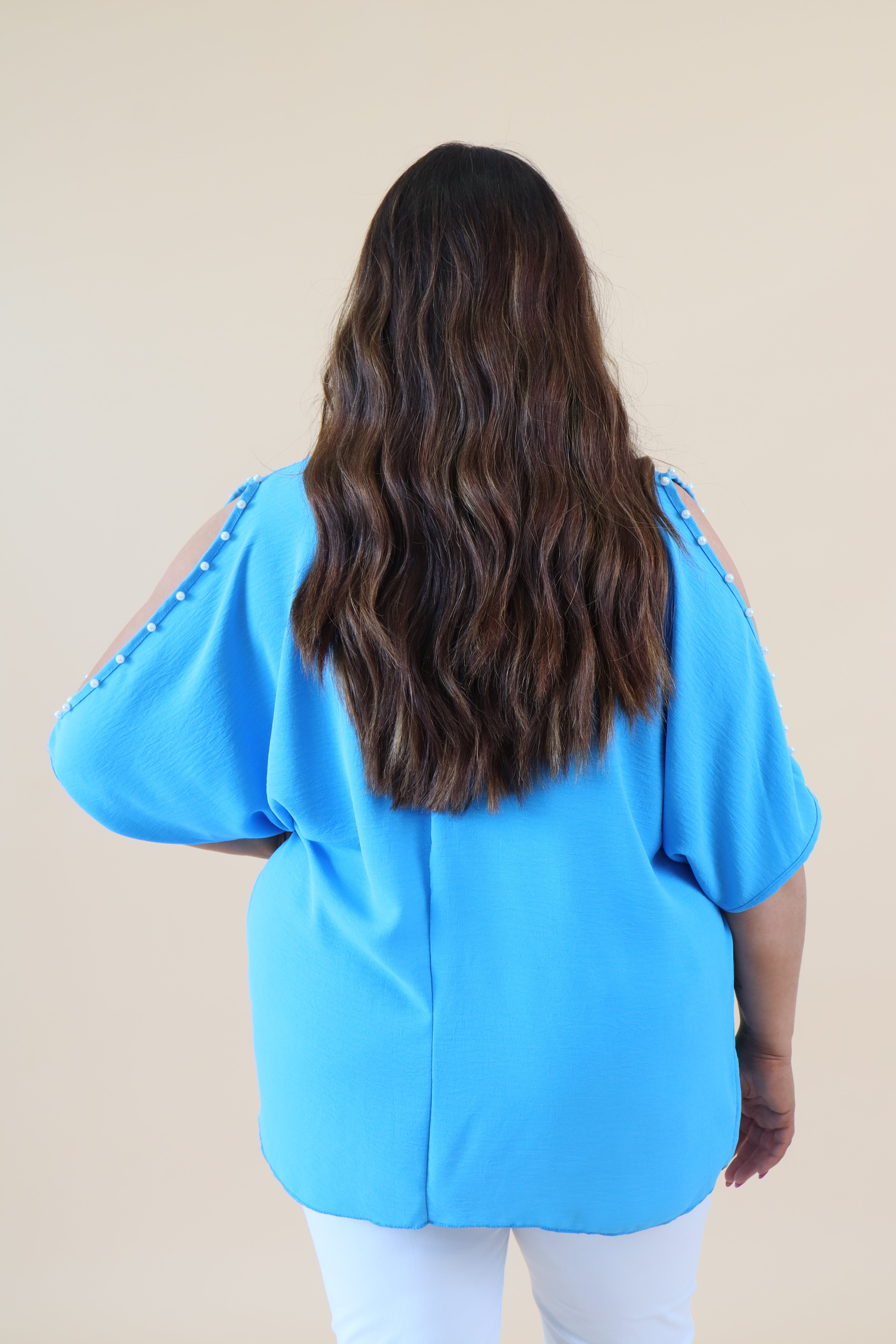 Pearl Top in Light Blue
