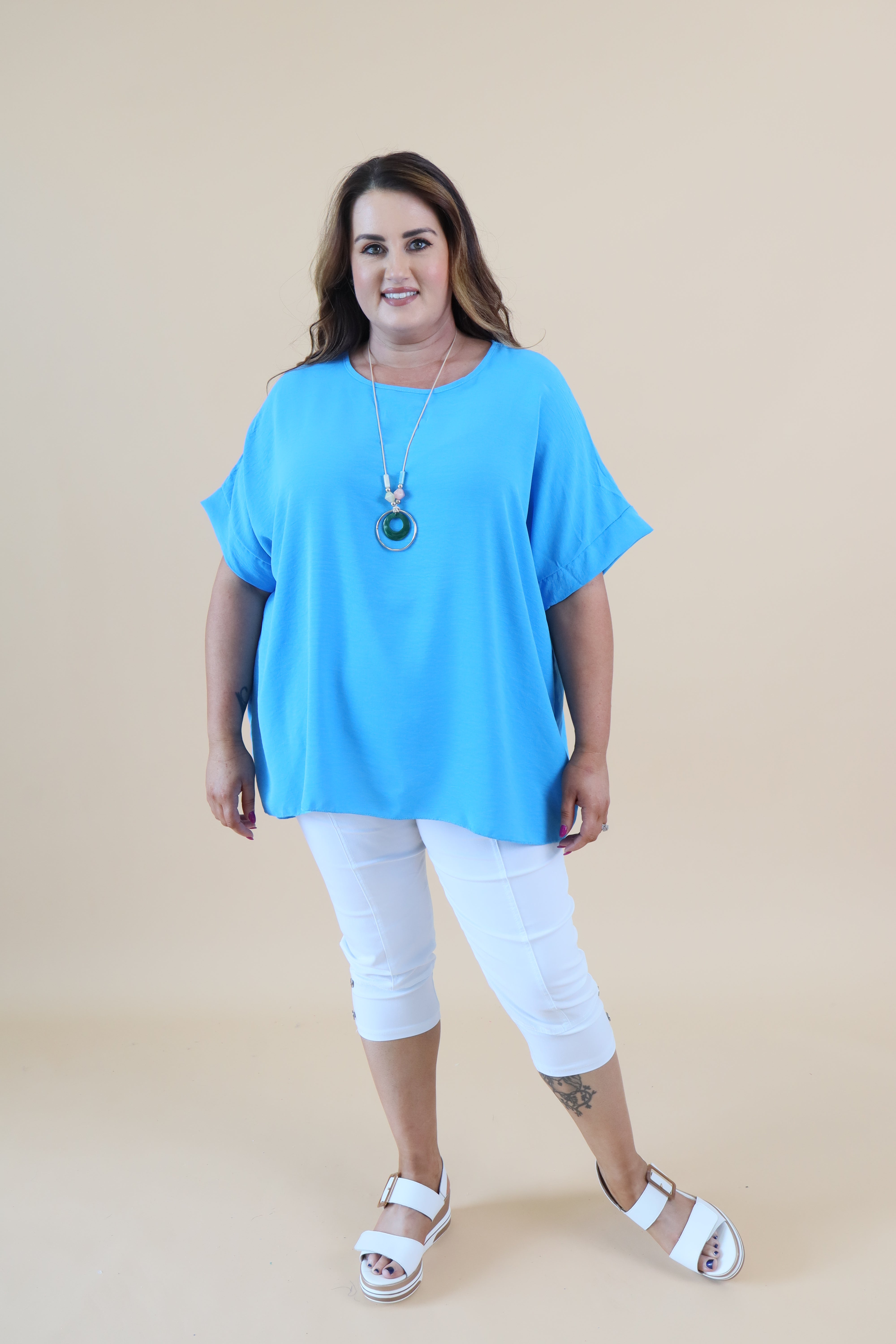 Freya Blouse in Turquoise
