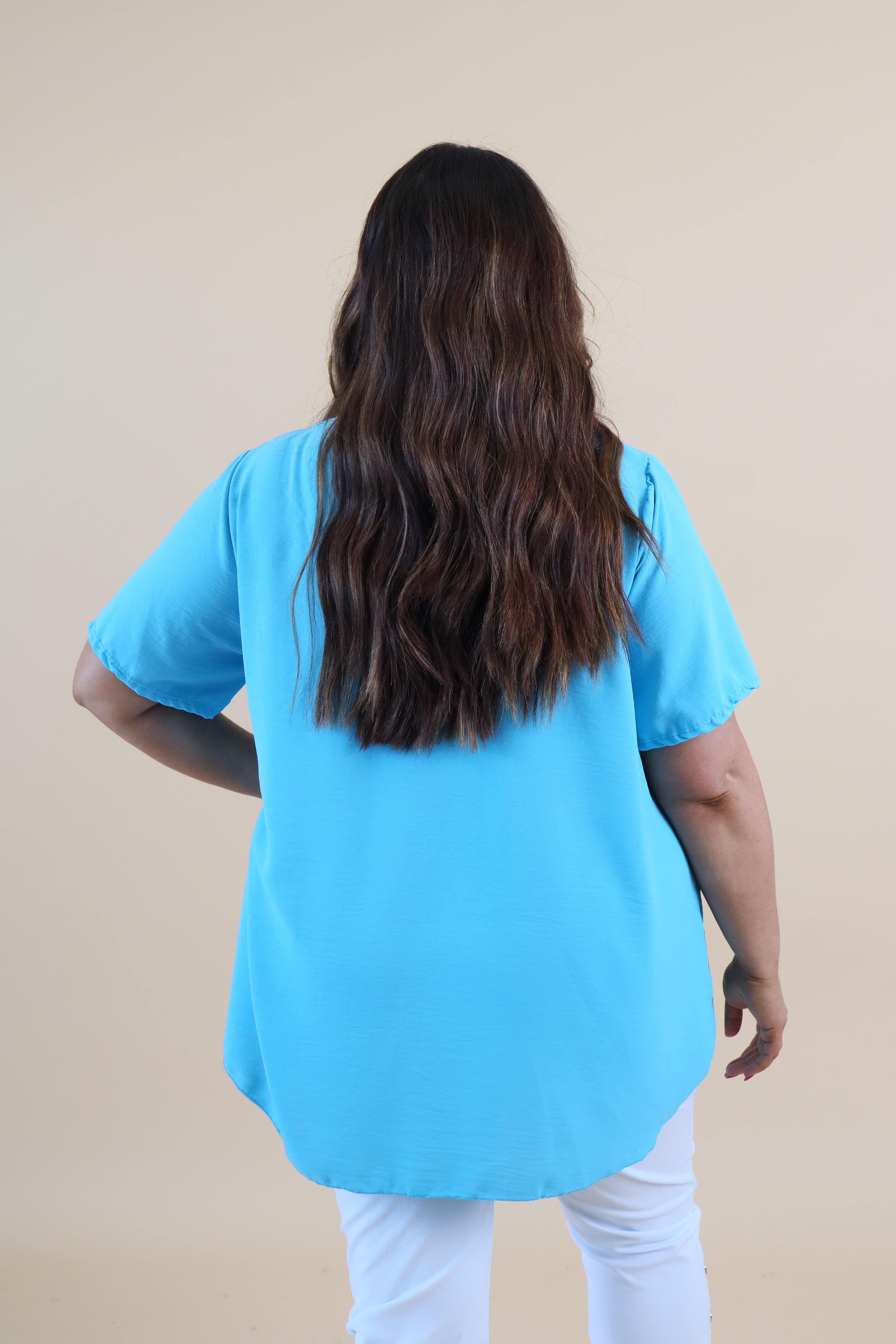 Ruth Sequin Top in Blue