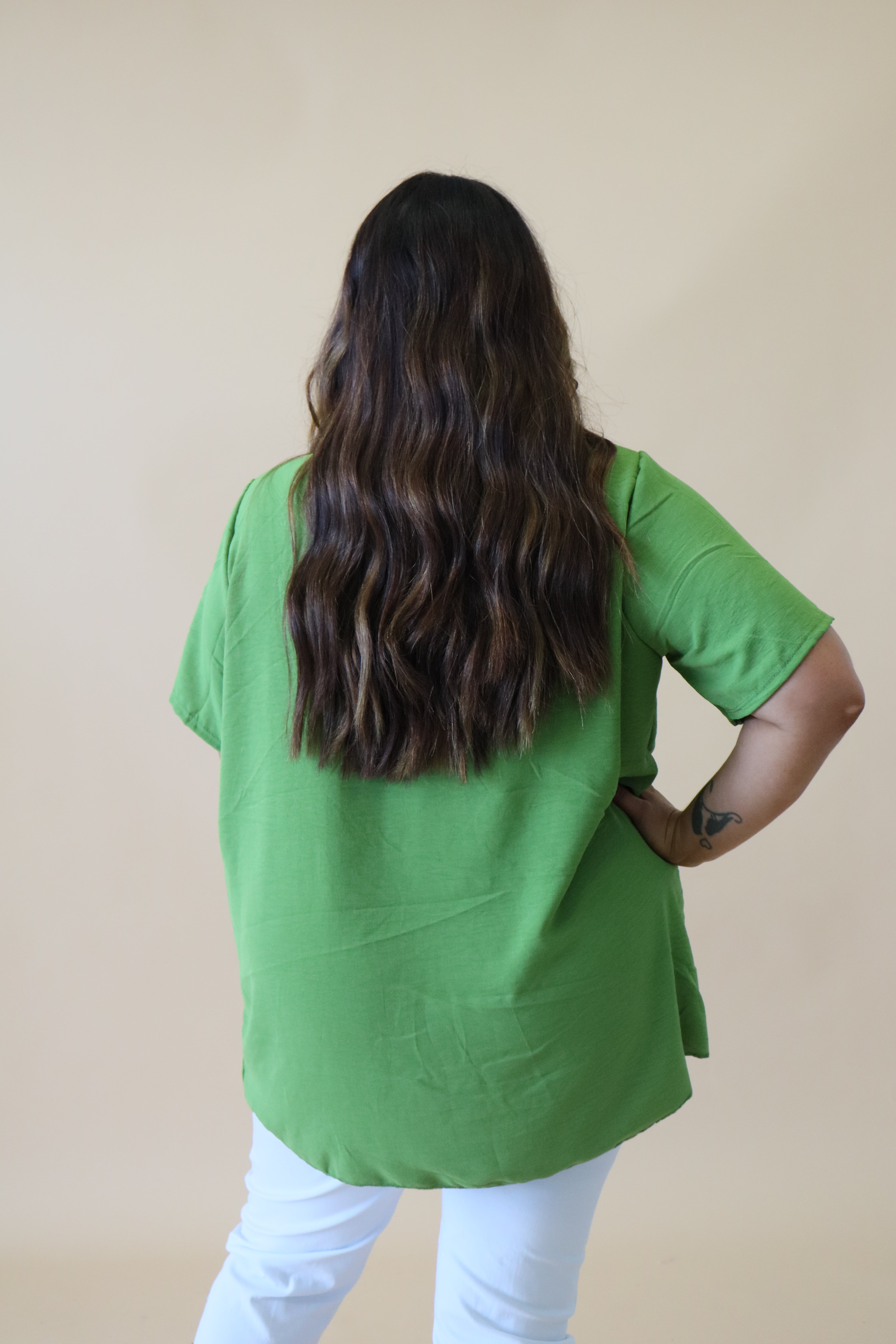 Ruth Sequin Top in Lime