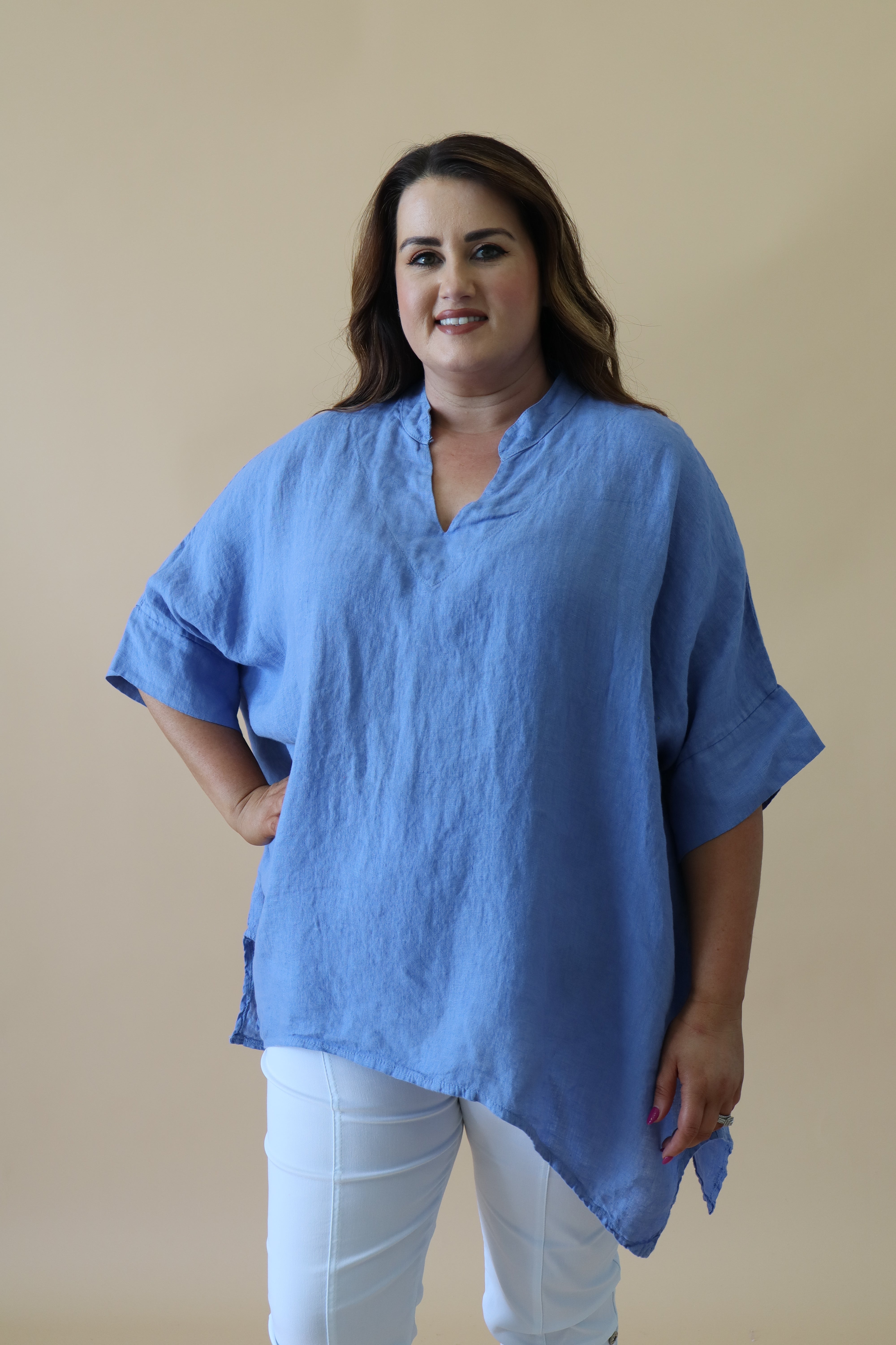 Jessie Linen Tunic in Denim
