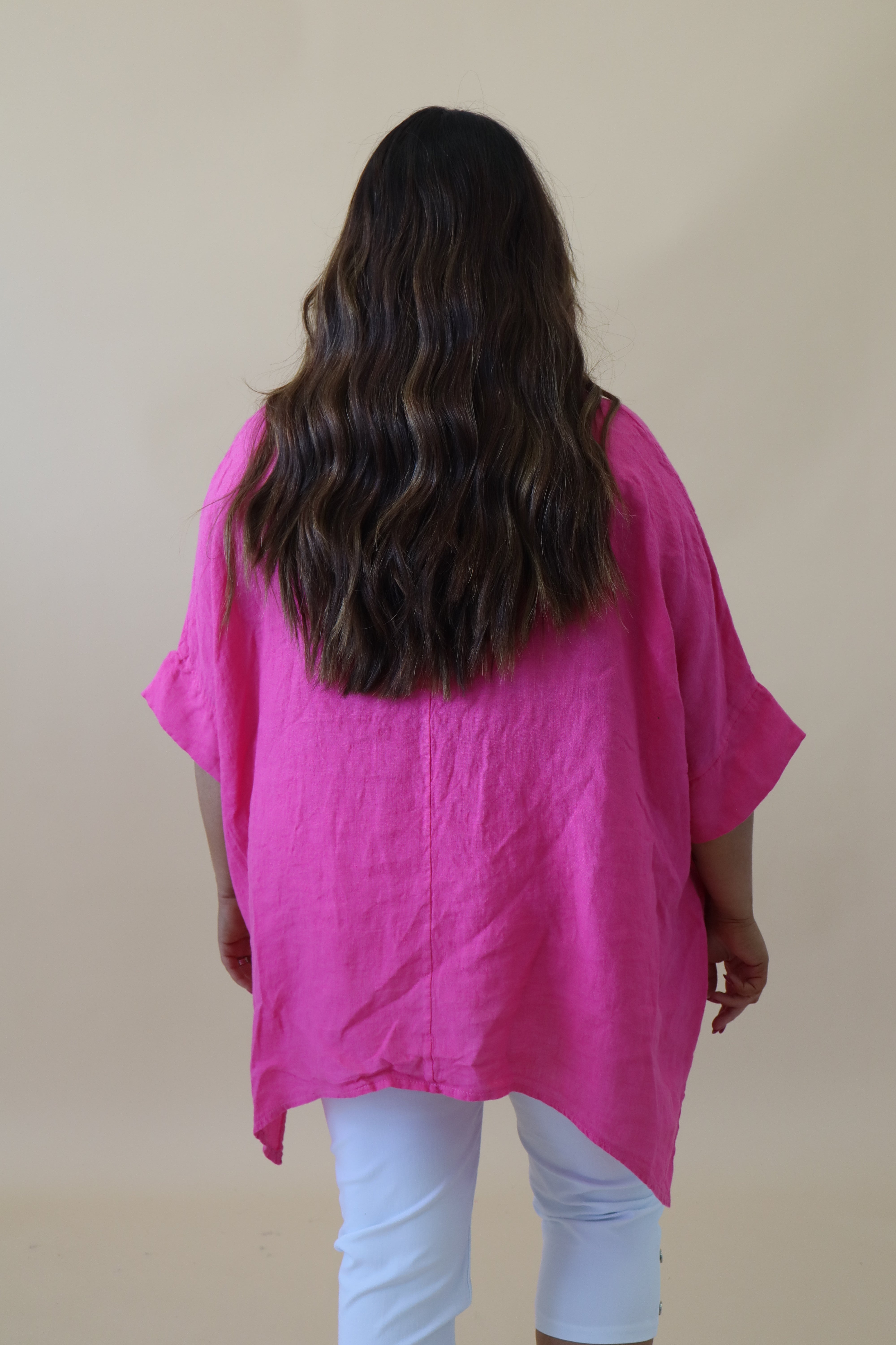 Jessie Linen Tunic in Pink