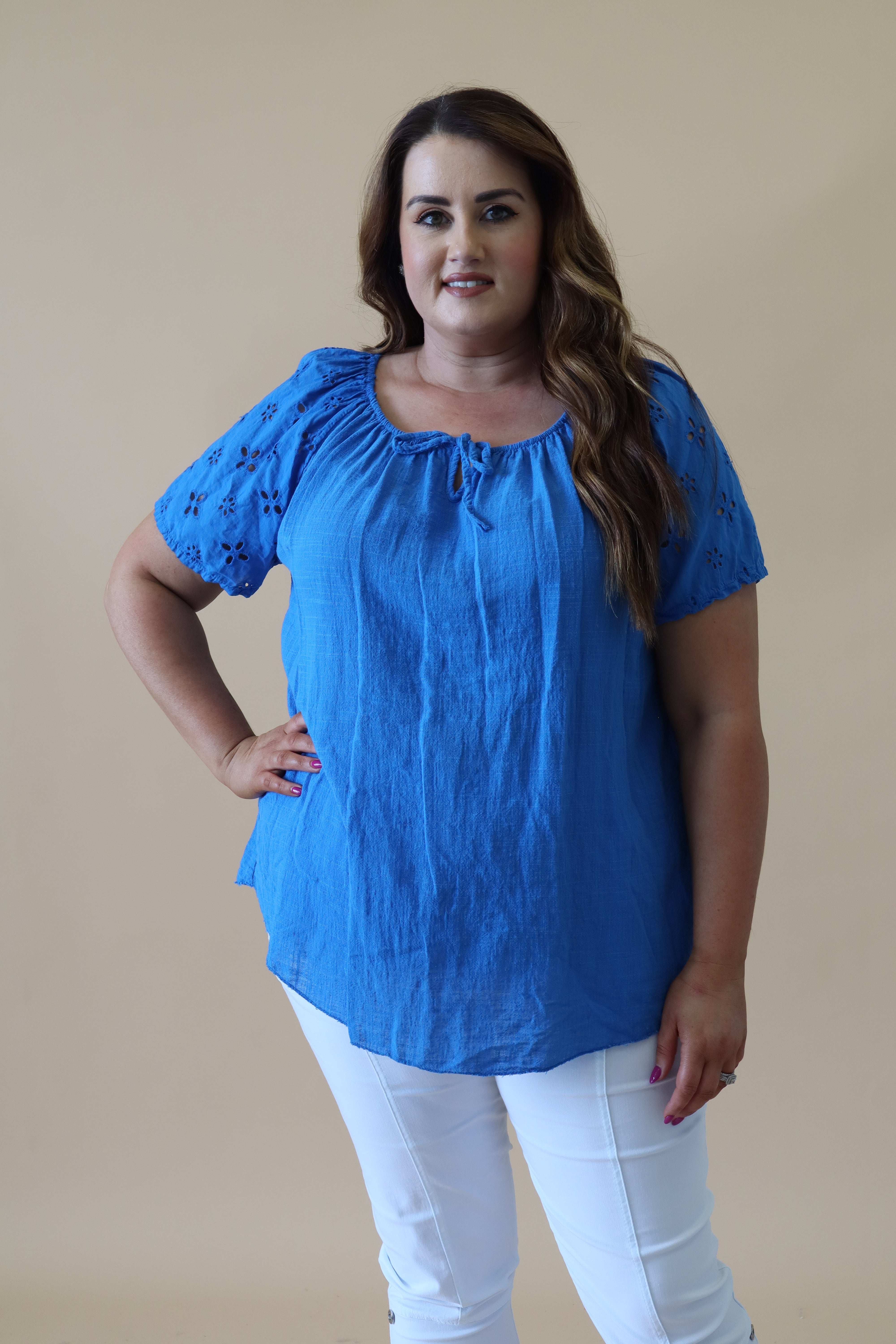 Helen Blouse in Royal Blue