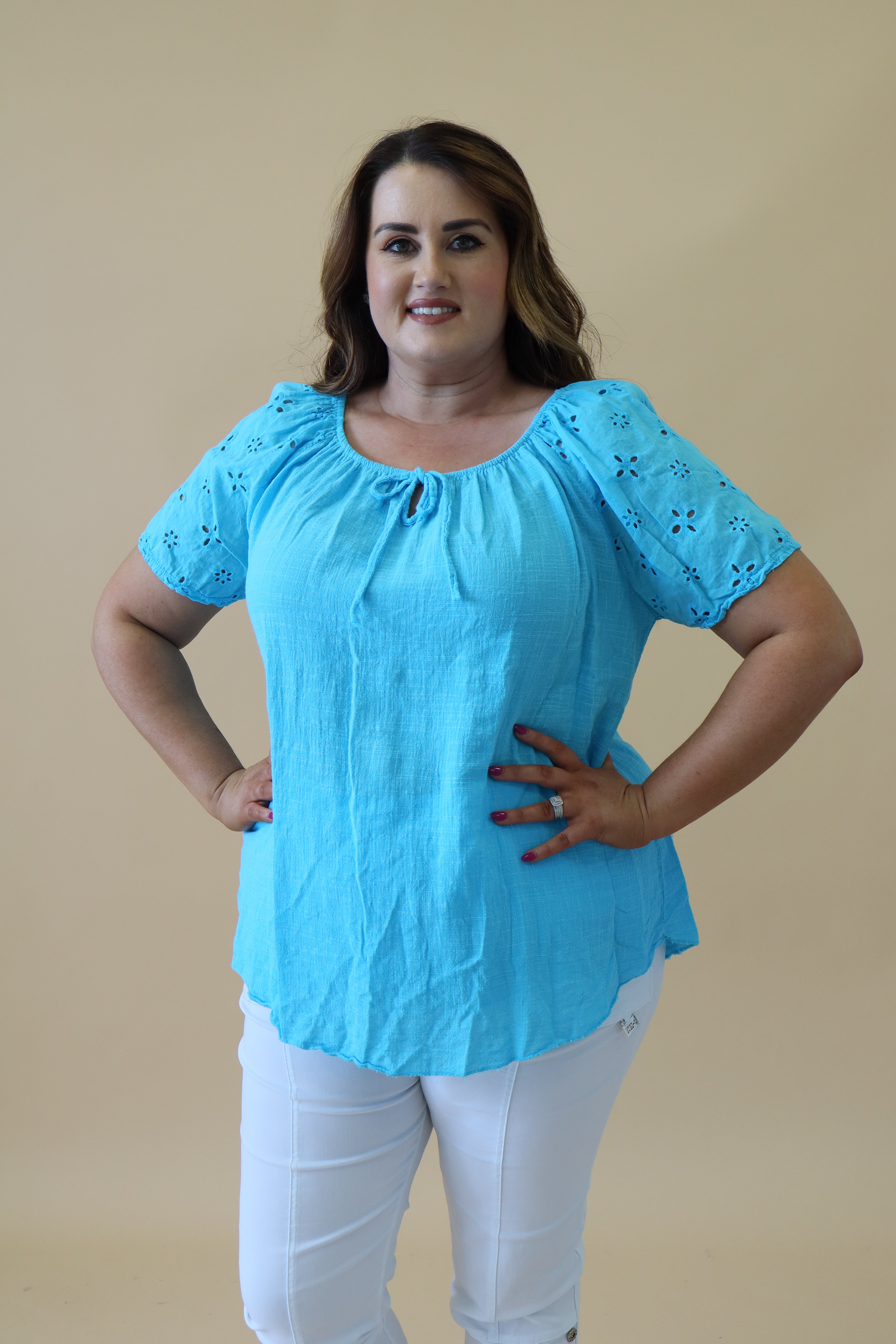 Helen Blouse in Light Blue