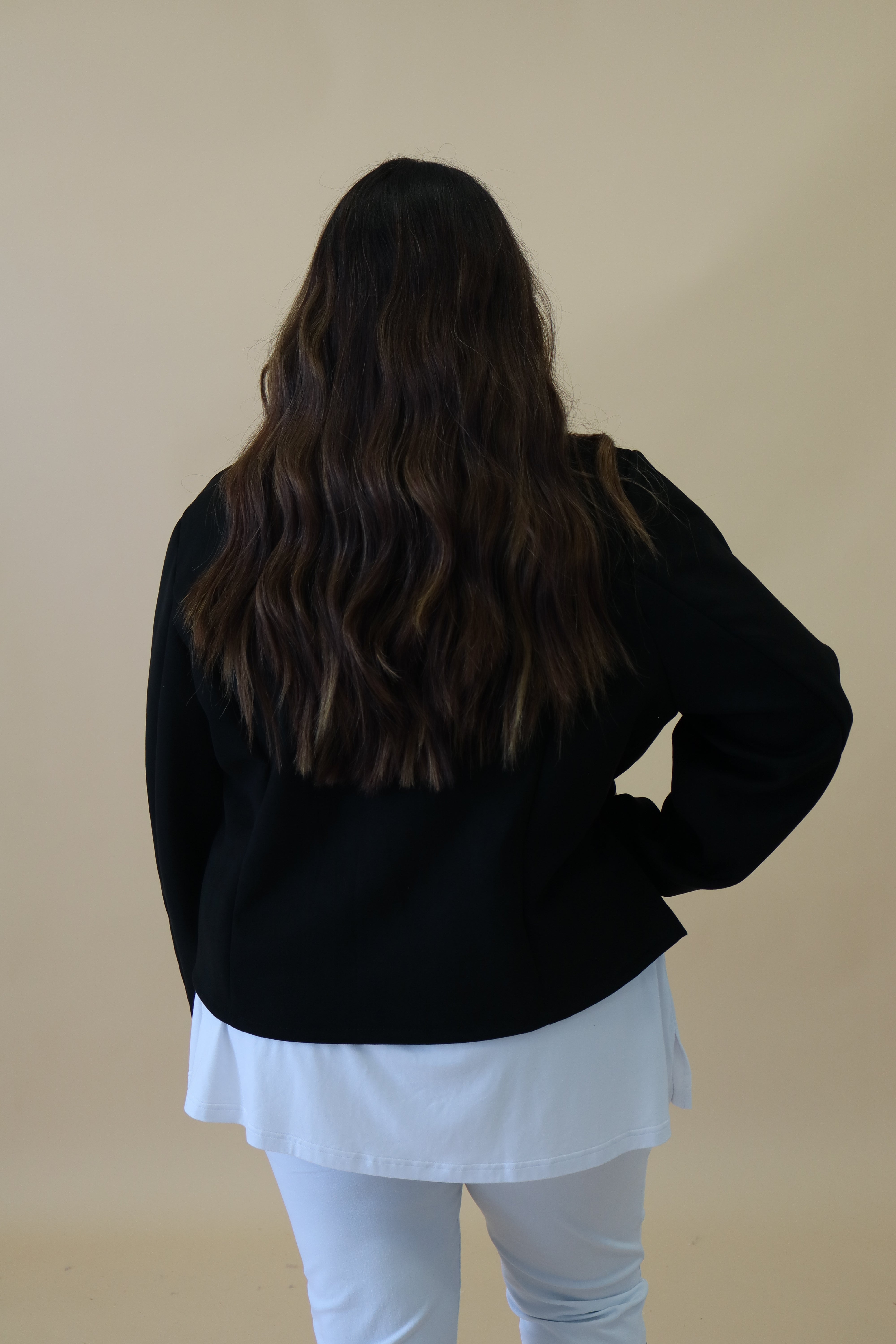 Veda Suede Military Jacket in Black