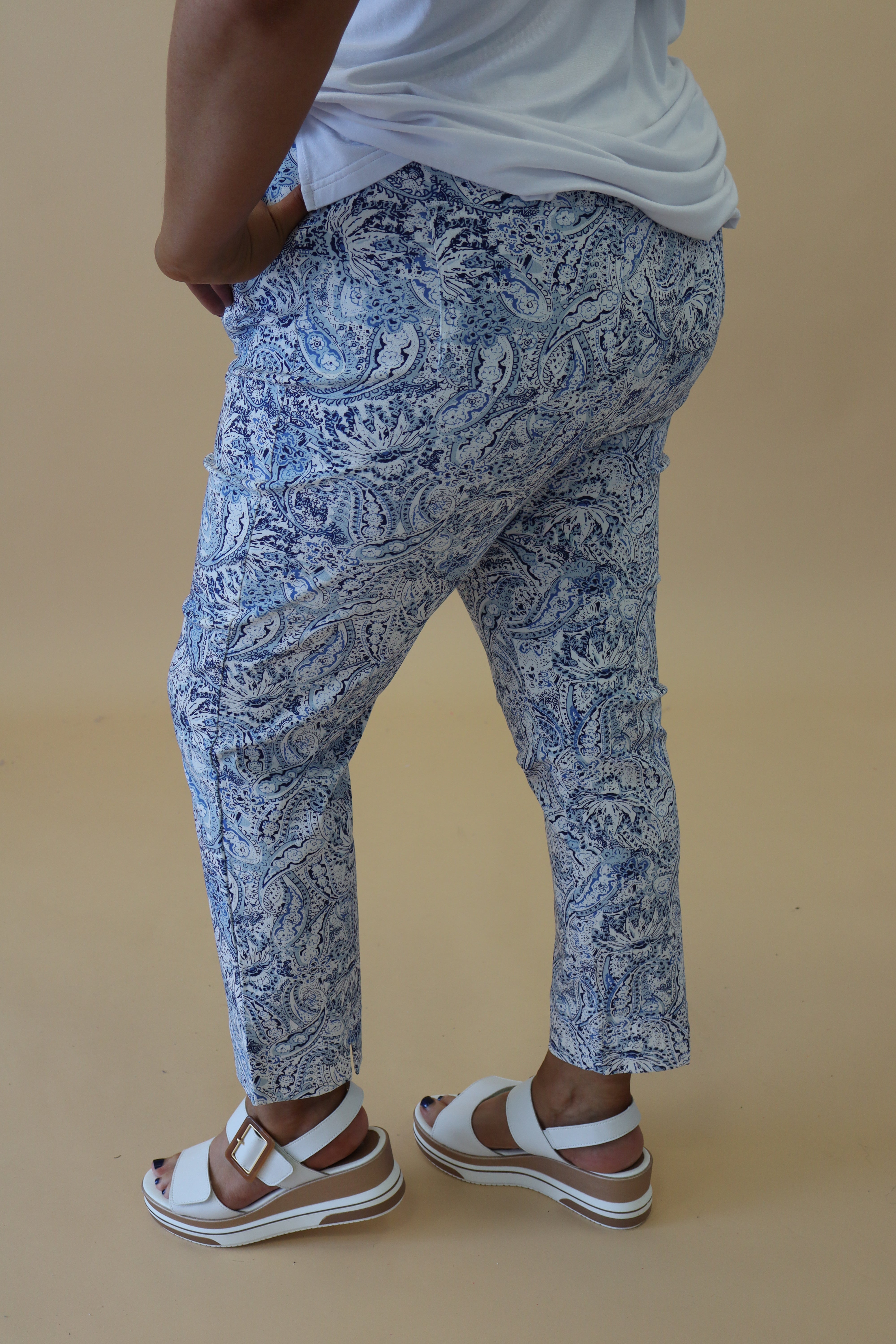 Pinns Ankle Grazer in Blue Paisley