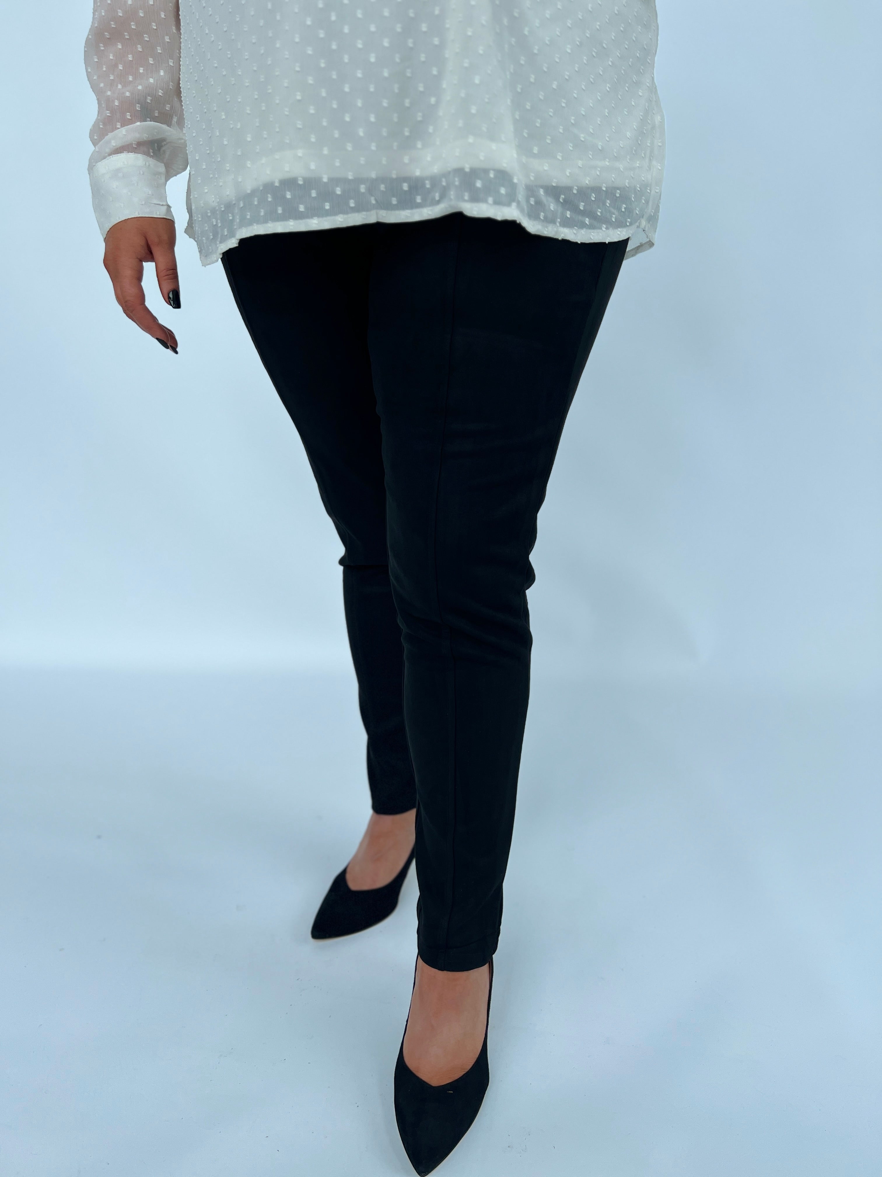 Pinns Suede Trousers in Black