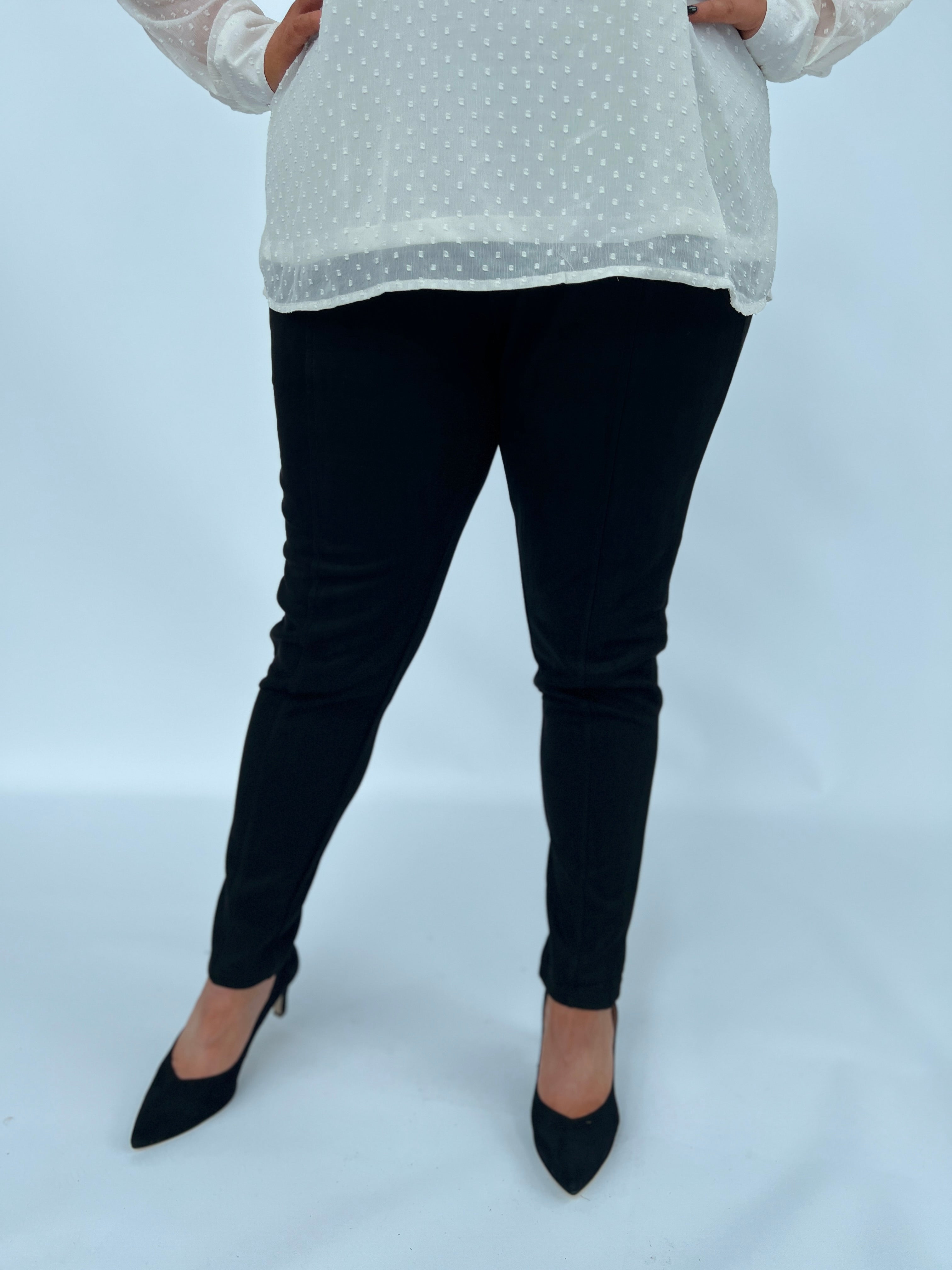Pinns Suede Trousers in Black