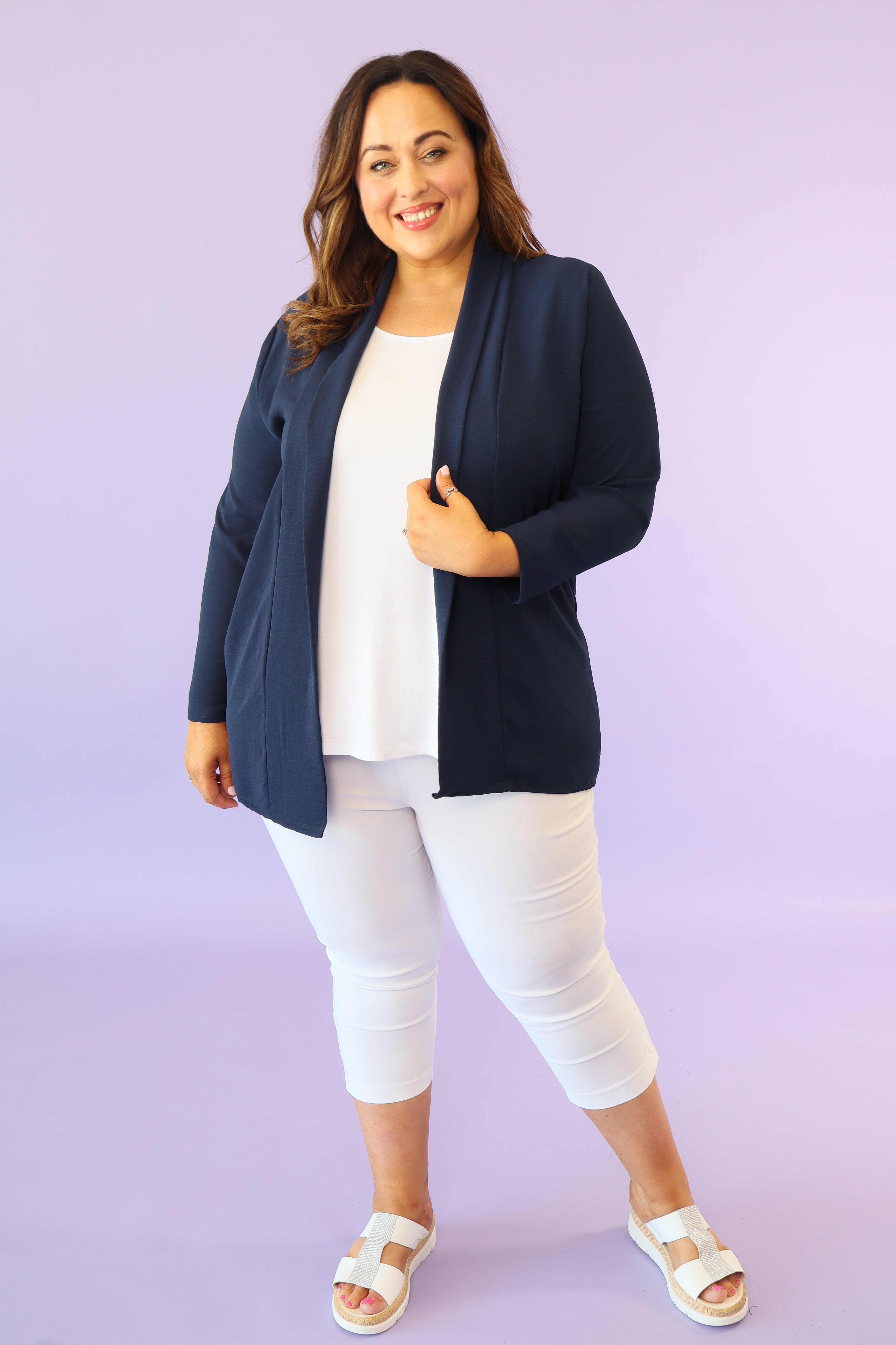 Rua Edge to Edge Blazer in Navy