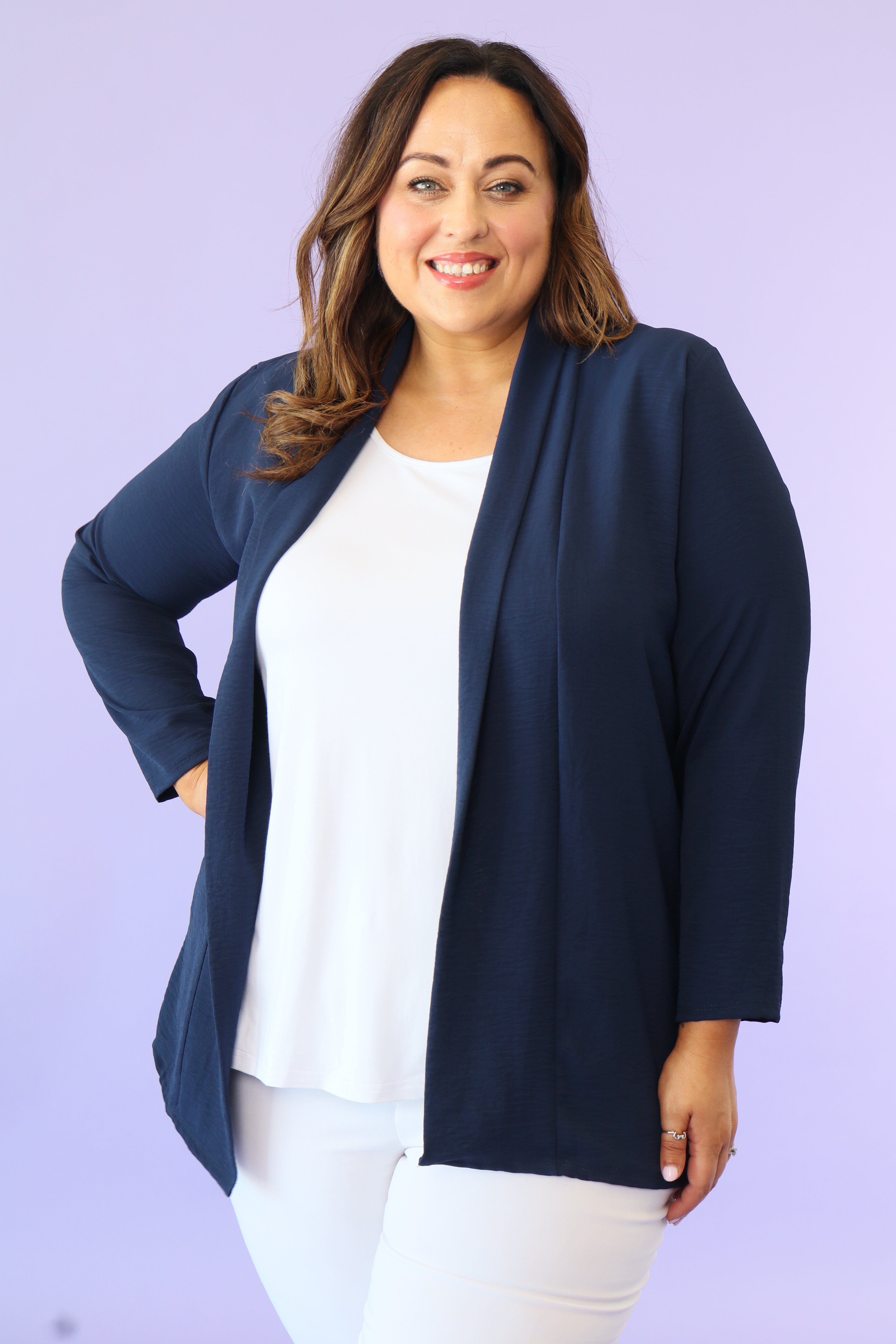 Rua Edge to Edge Blazer in Navy