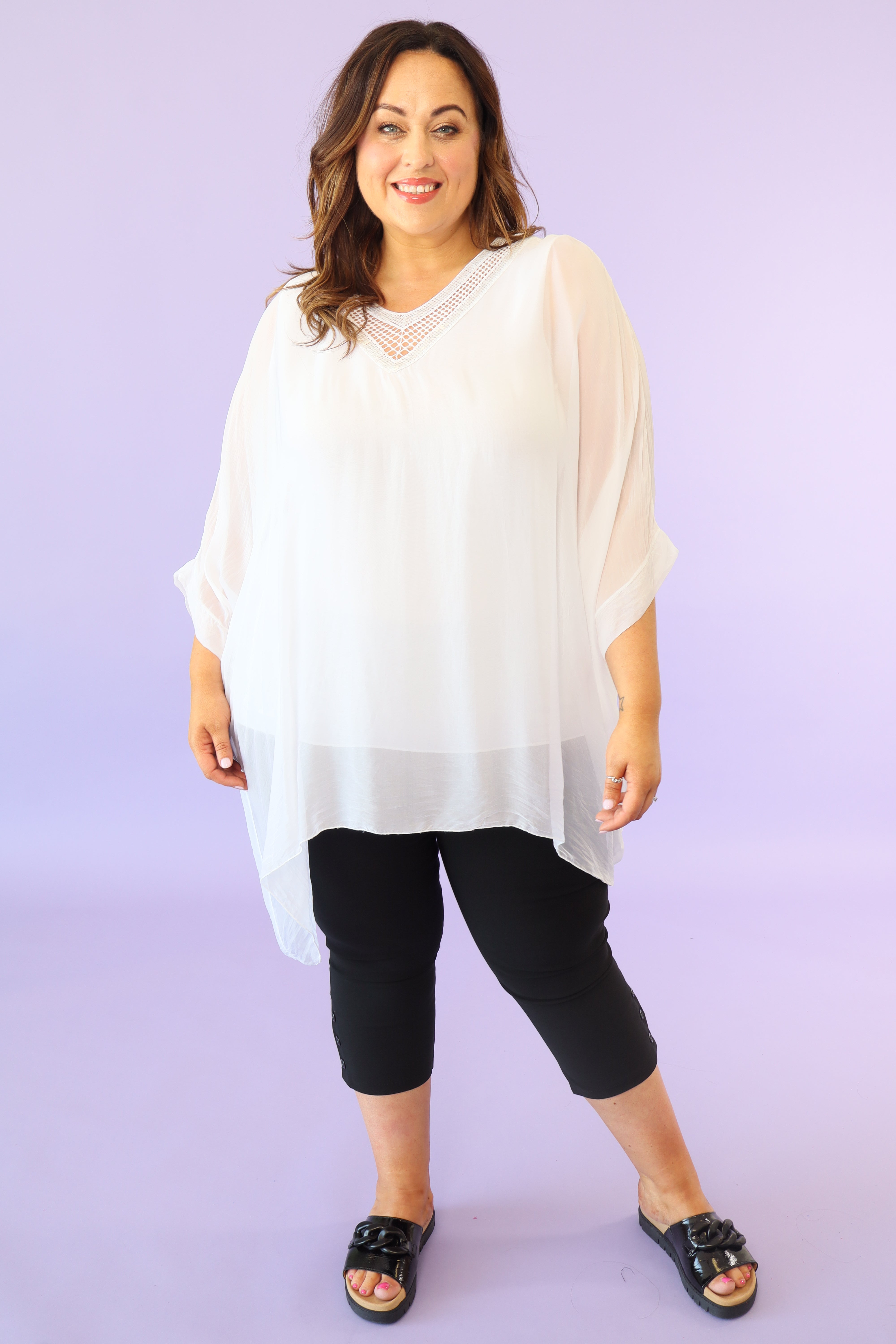 Ruby Sequin Blouse in White