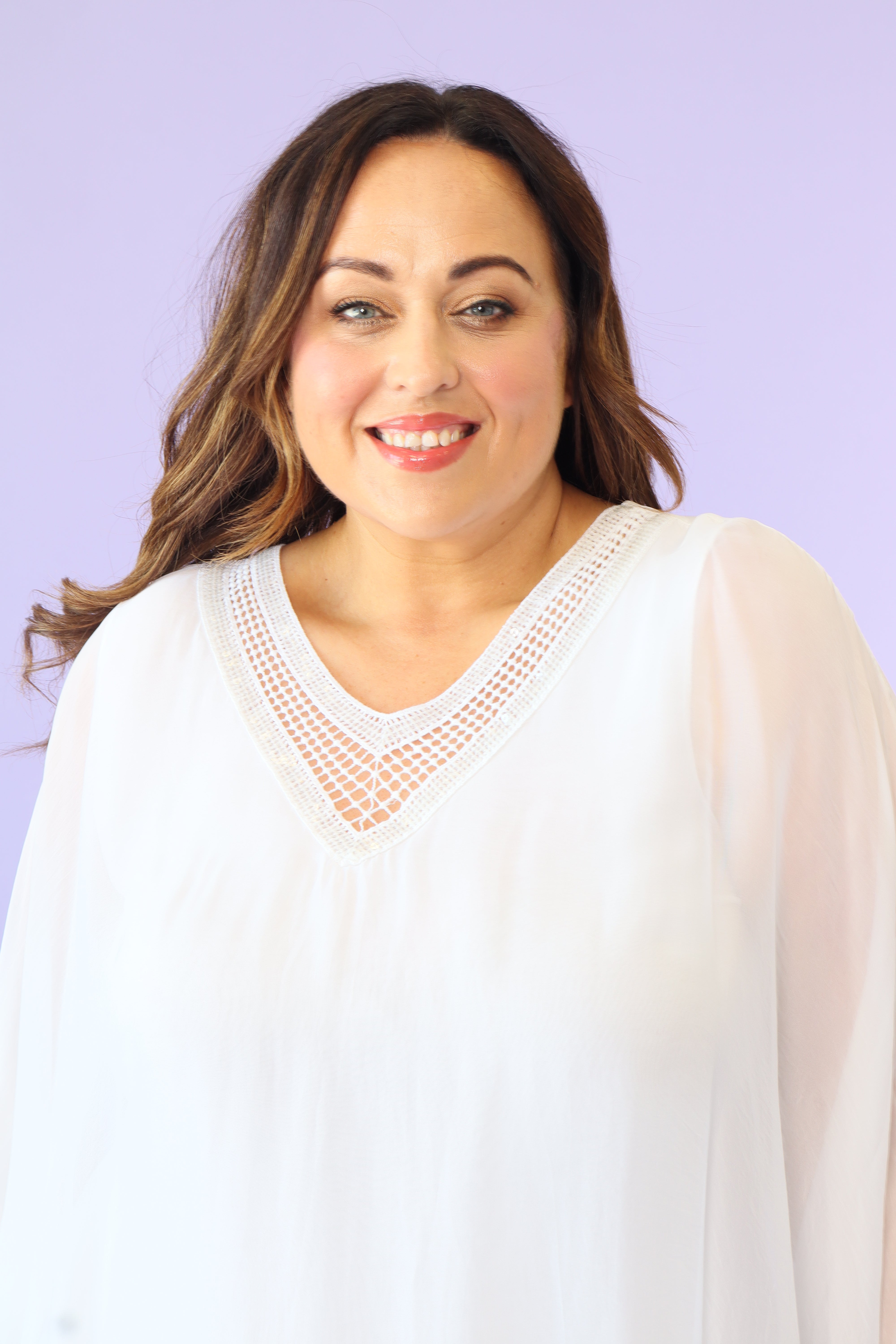 Ruby Sequin Blouse in White