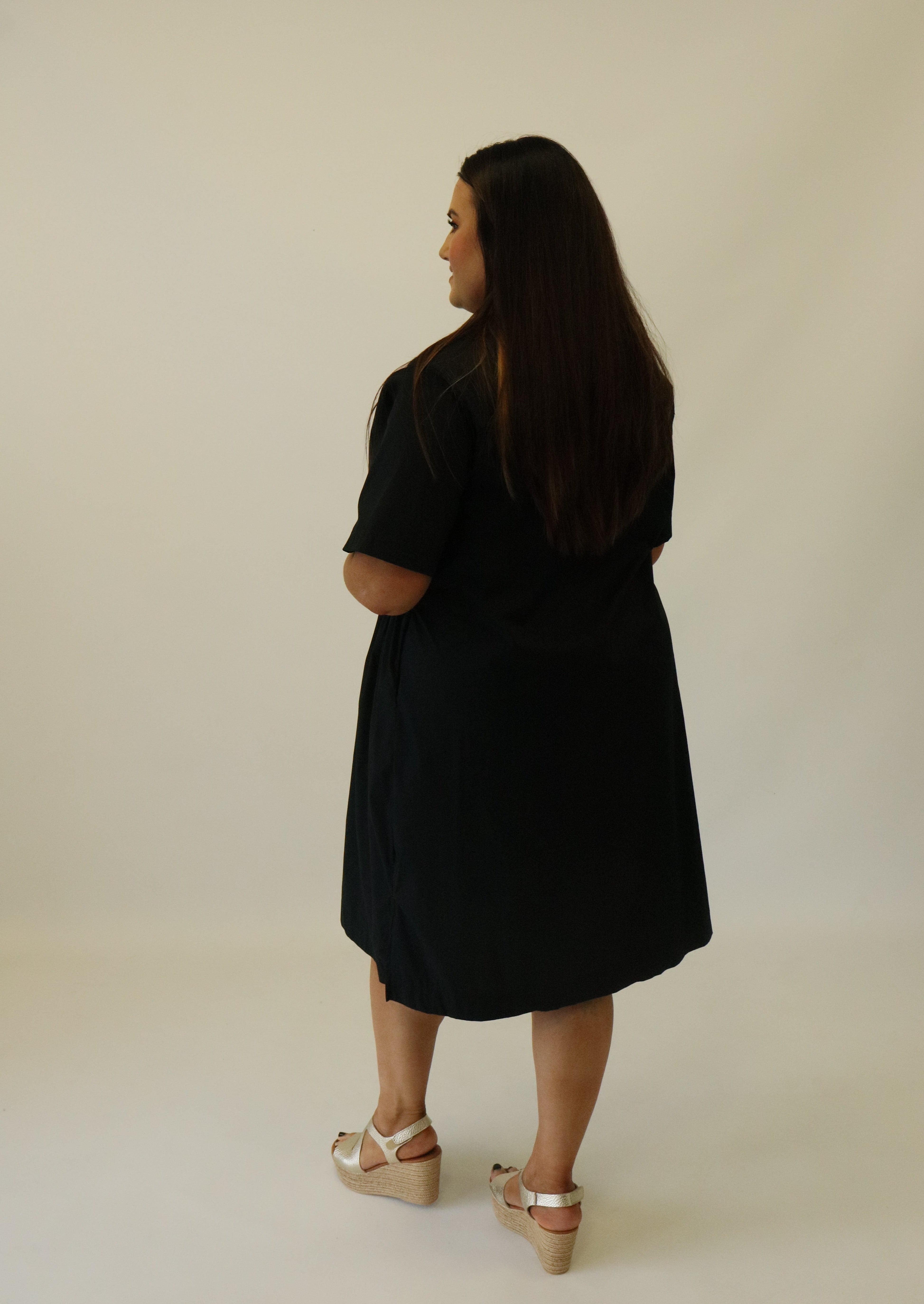 Noa Black Printed Shirt Dress