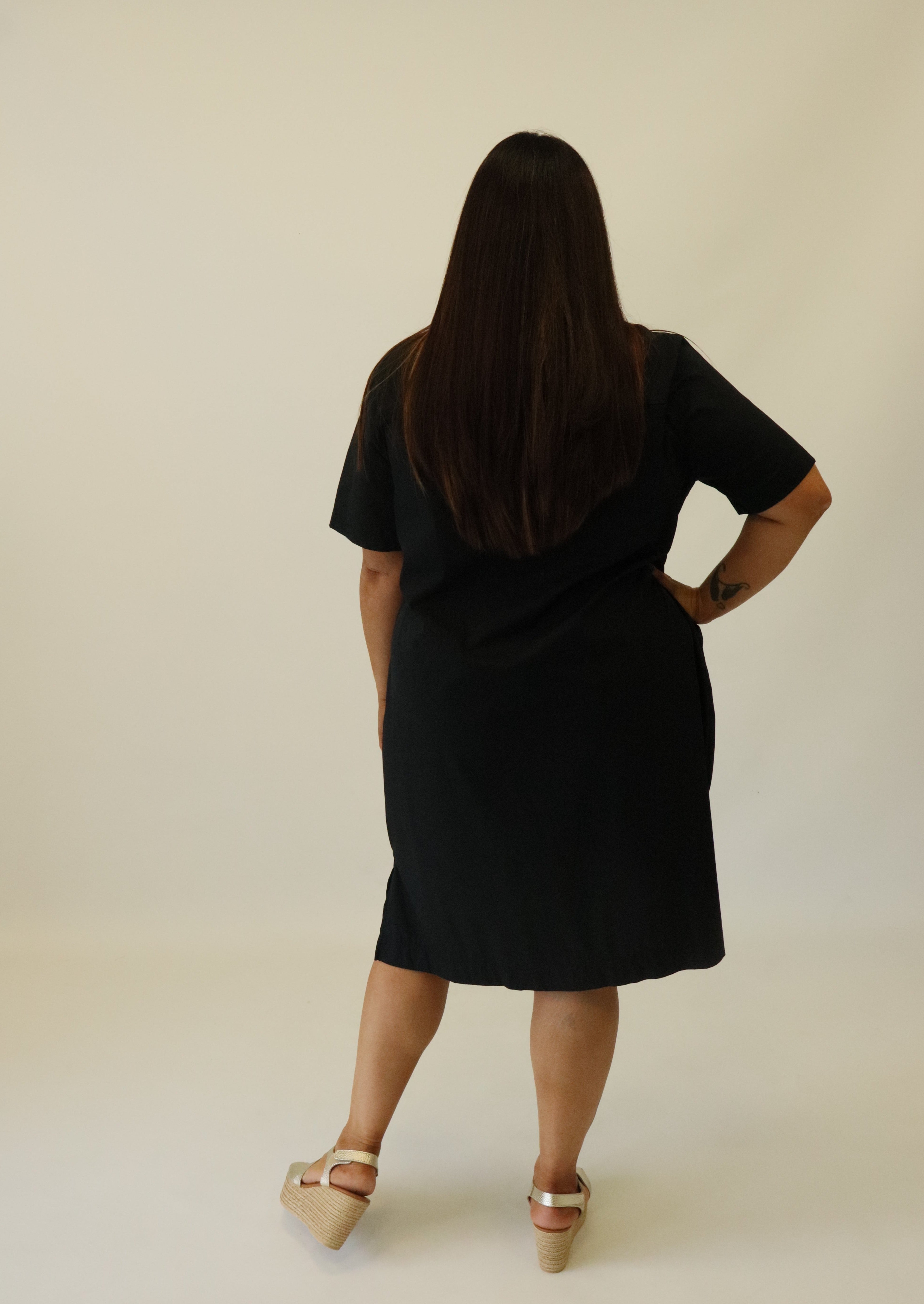Noa Black Printed Shirt Dress