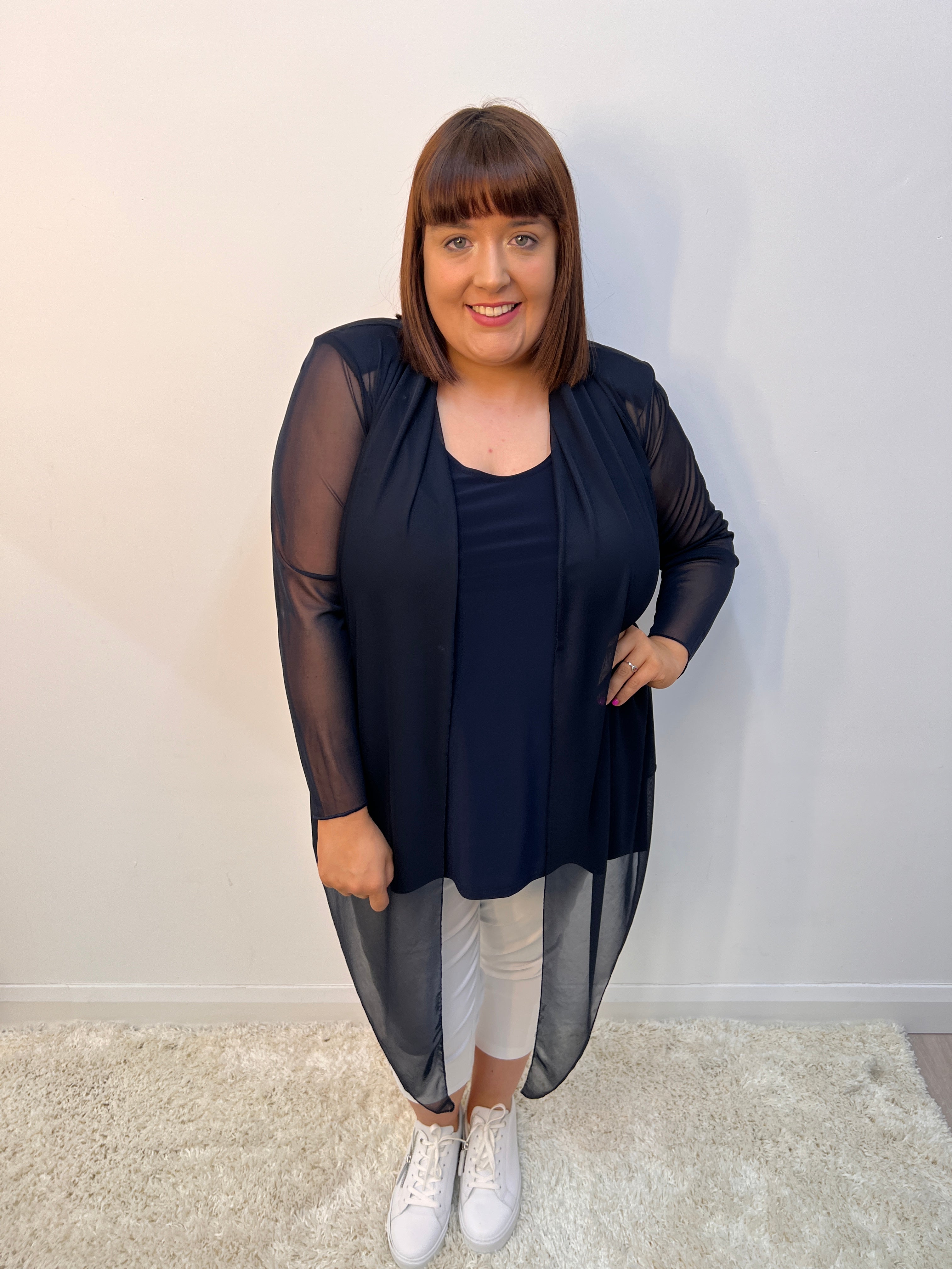 Magna Tina Chiffon Bolero in Navy
