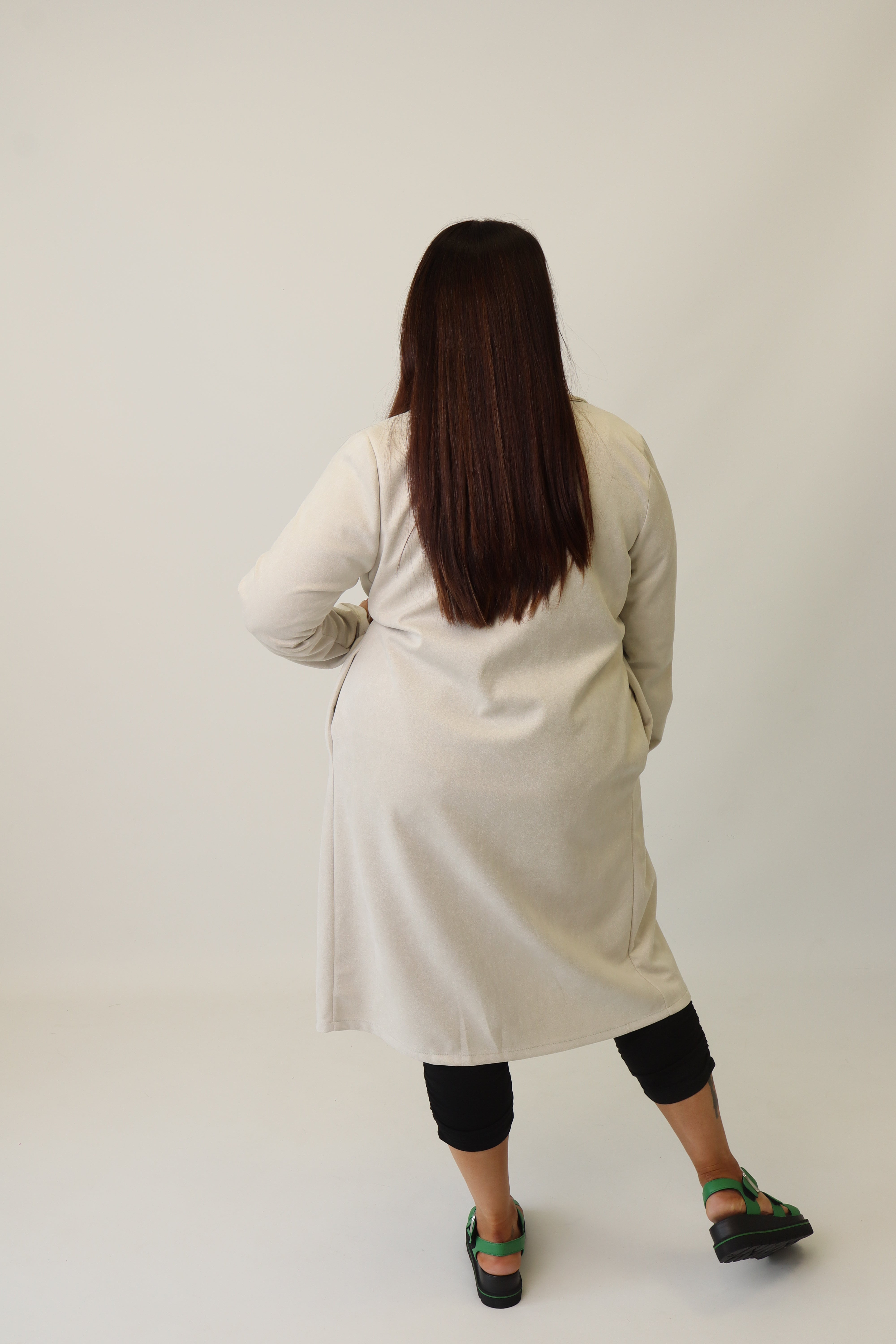 Celine Longline Jacket in Beige