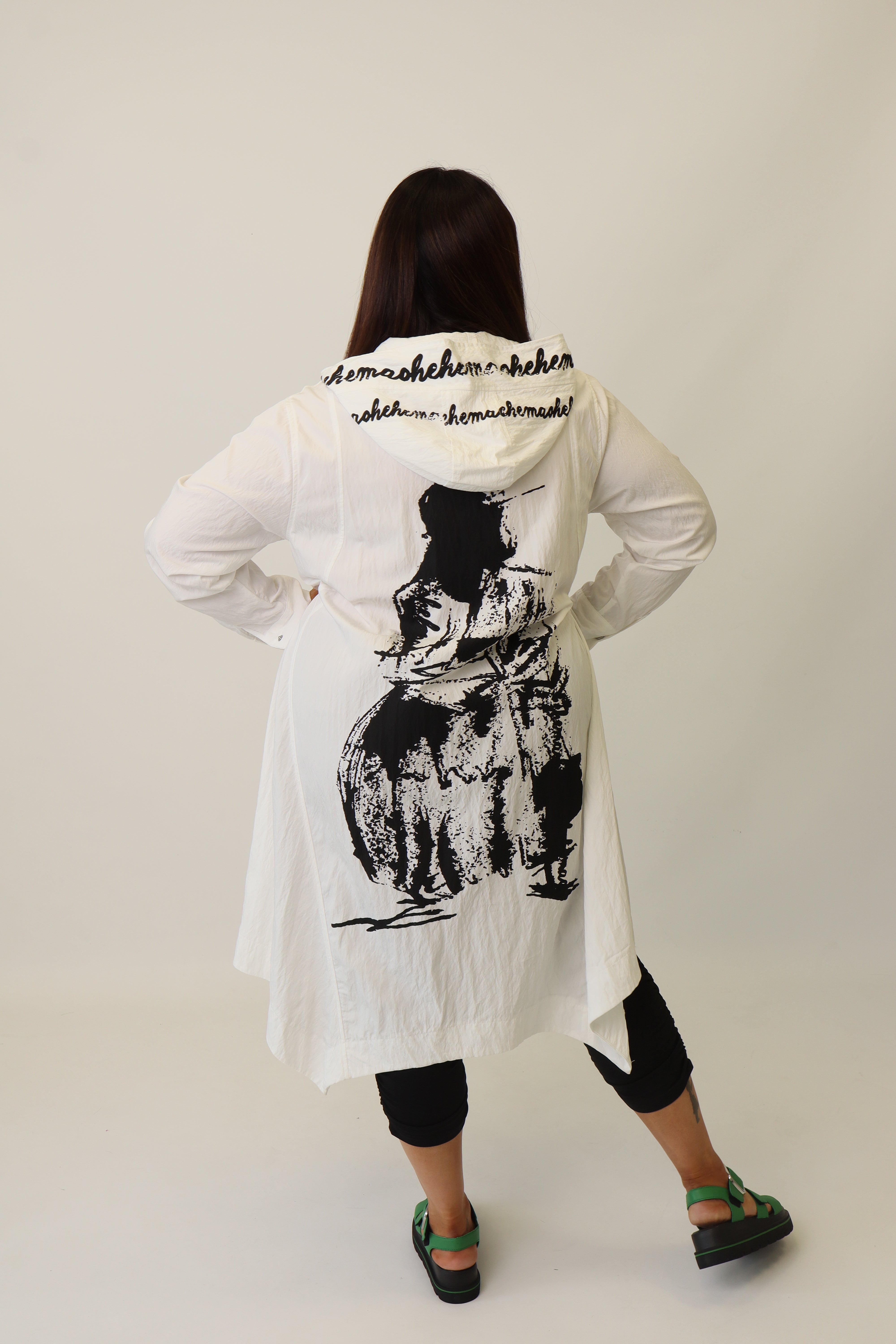 Nala Printed Jacket in White