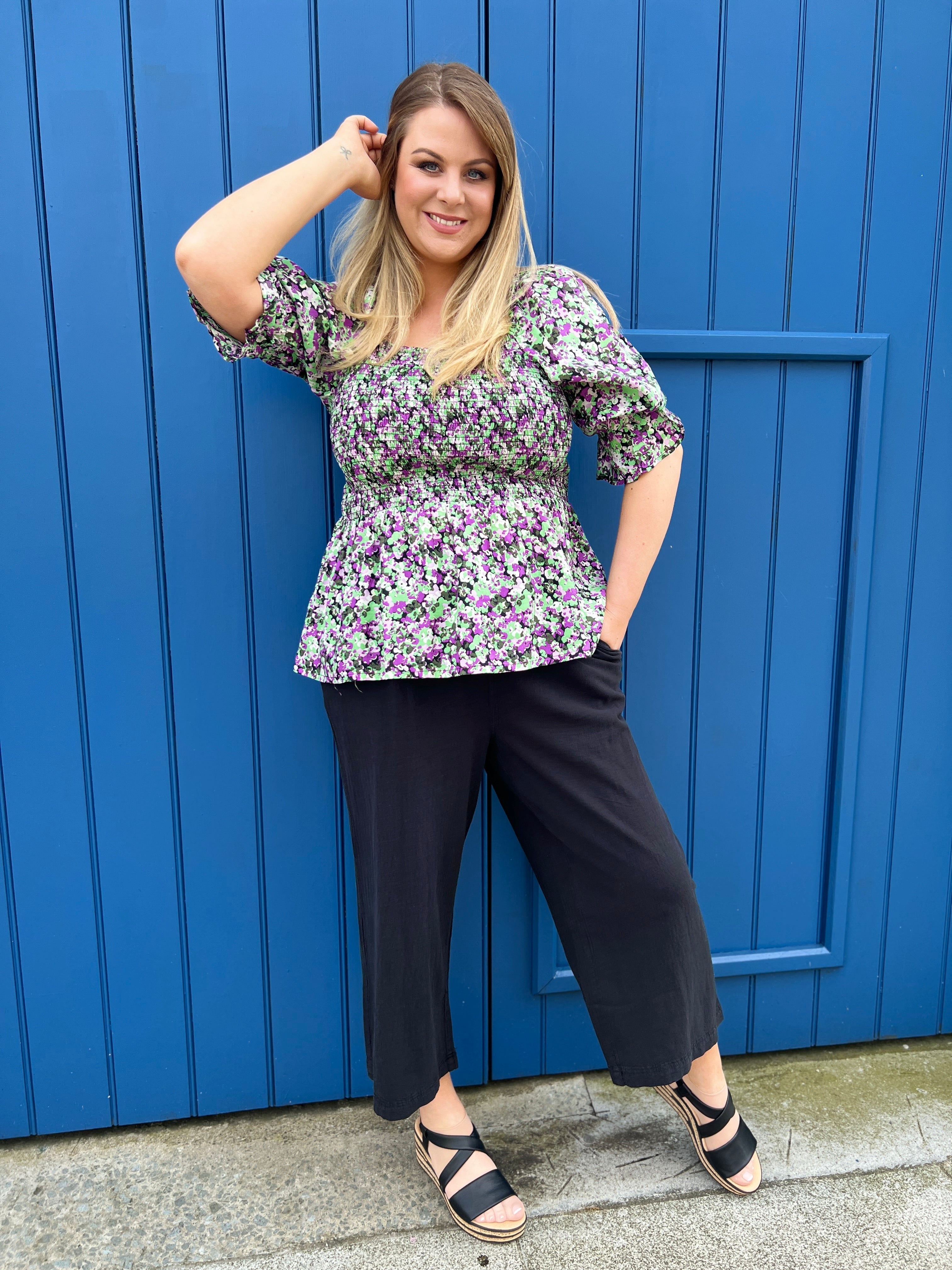 Kaffe Curve Clora Smocked Blouse Info