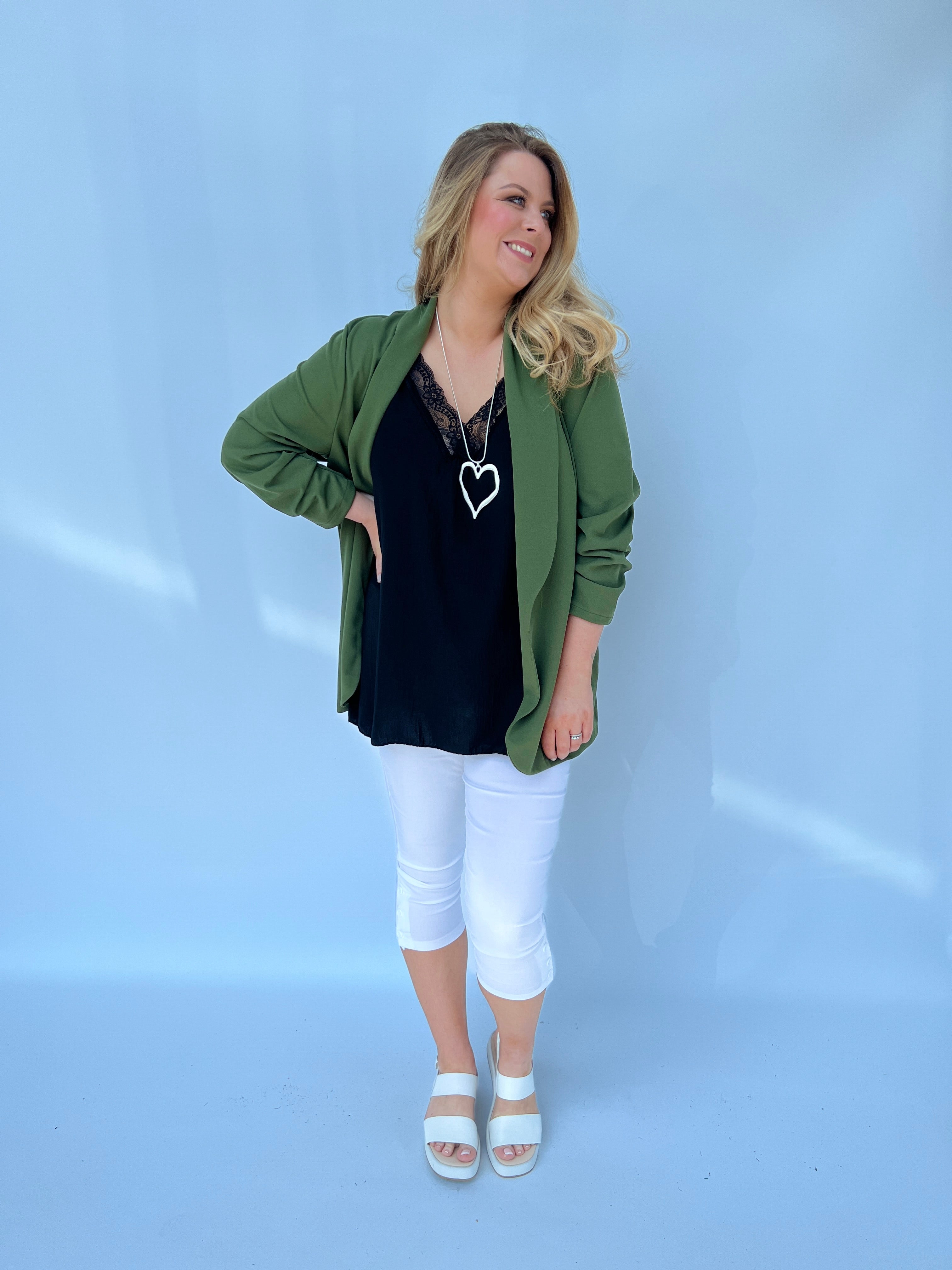 Amy Blazer in Khaki