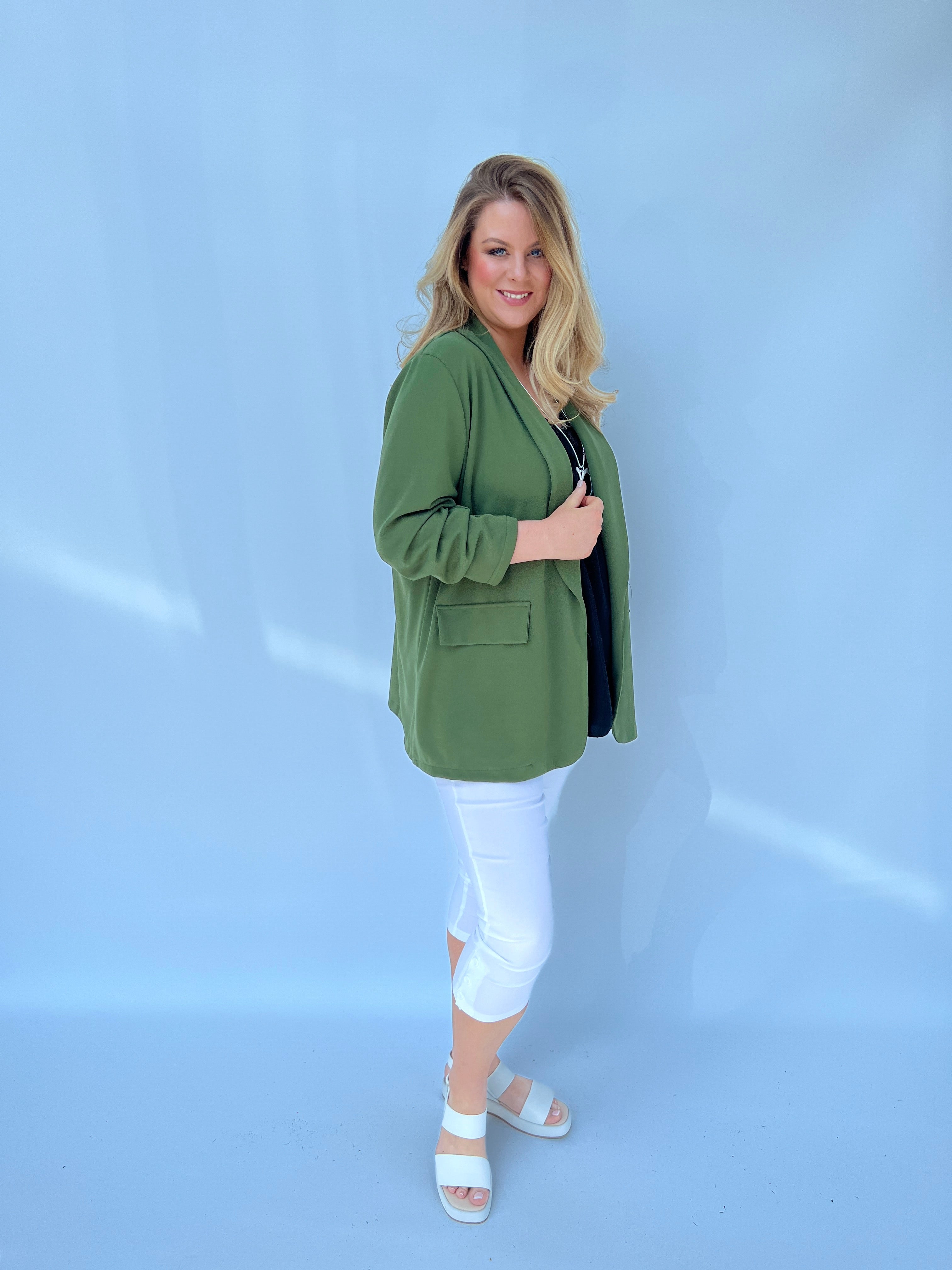 Amy Blazer in Khaki