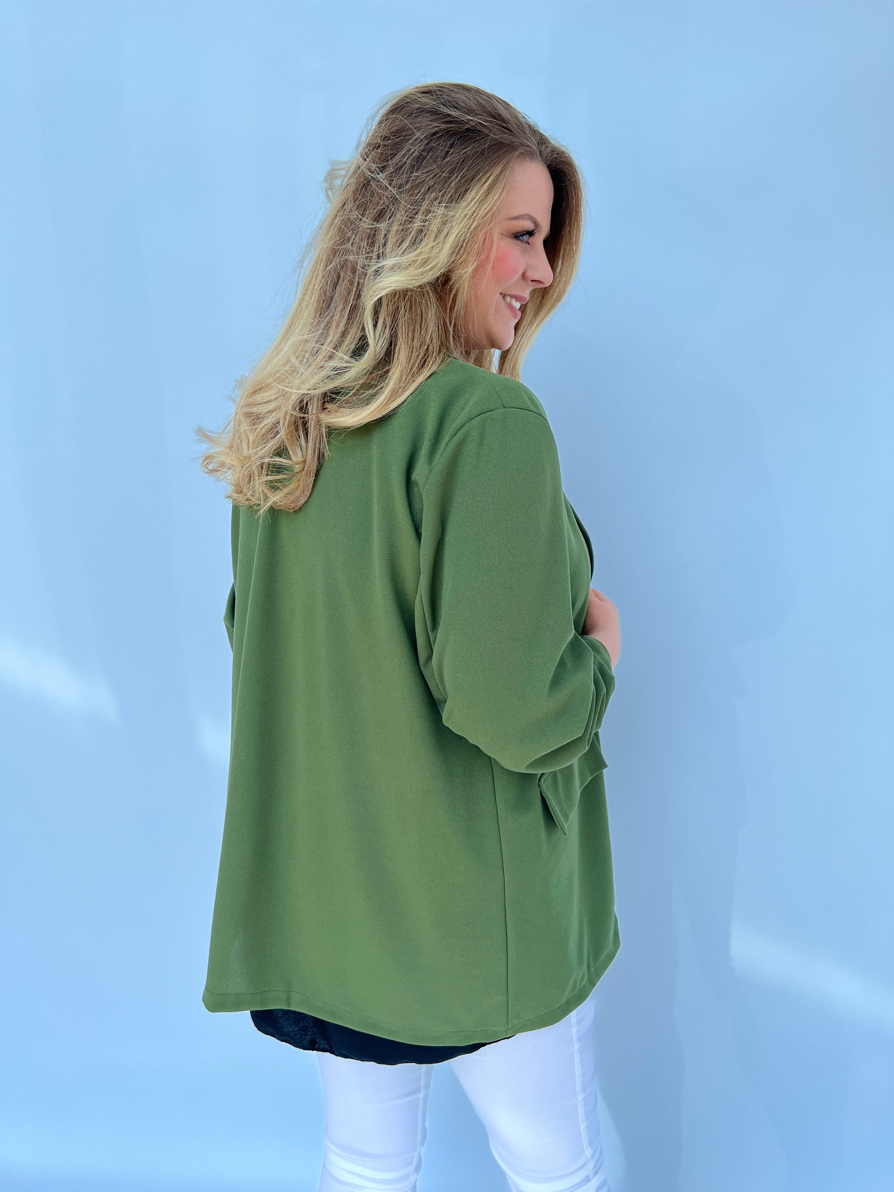 Amy Blazer in Khaki