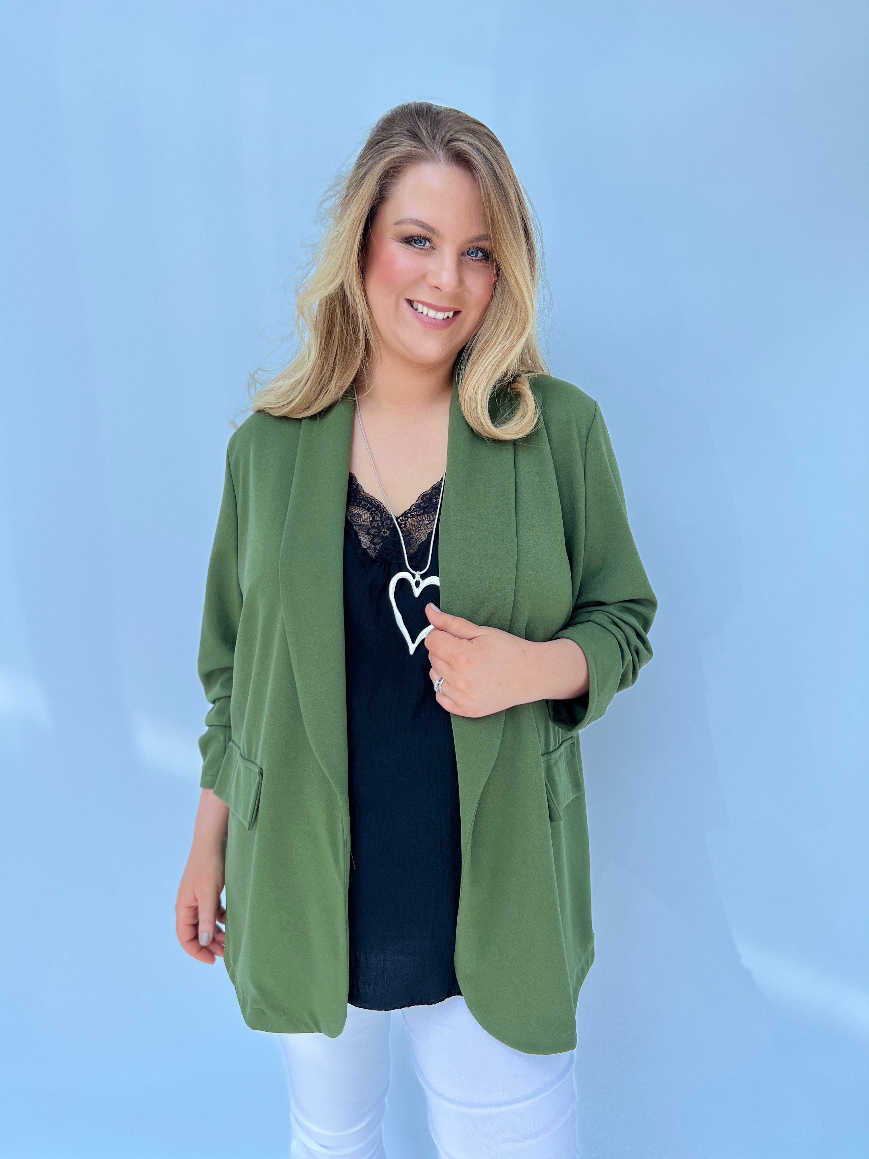 Amy Blazer in Khaki