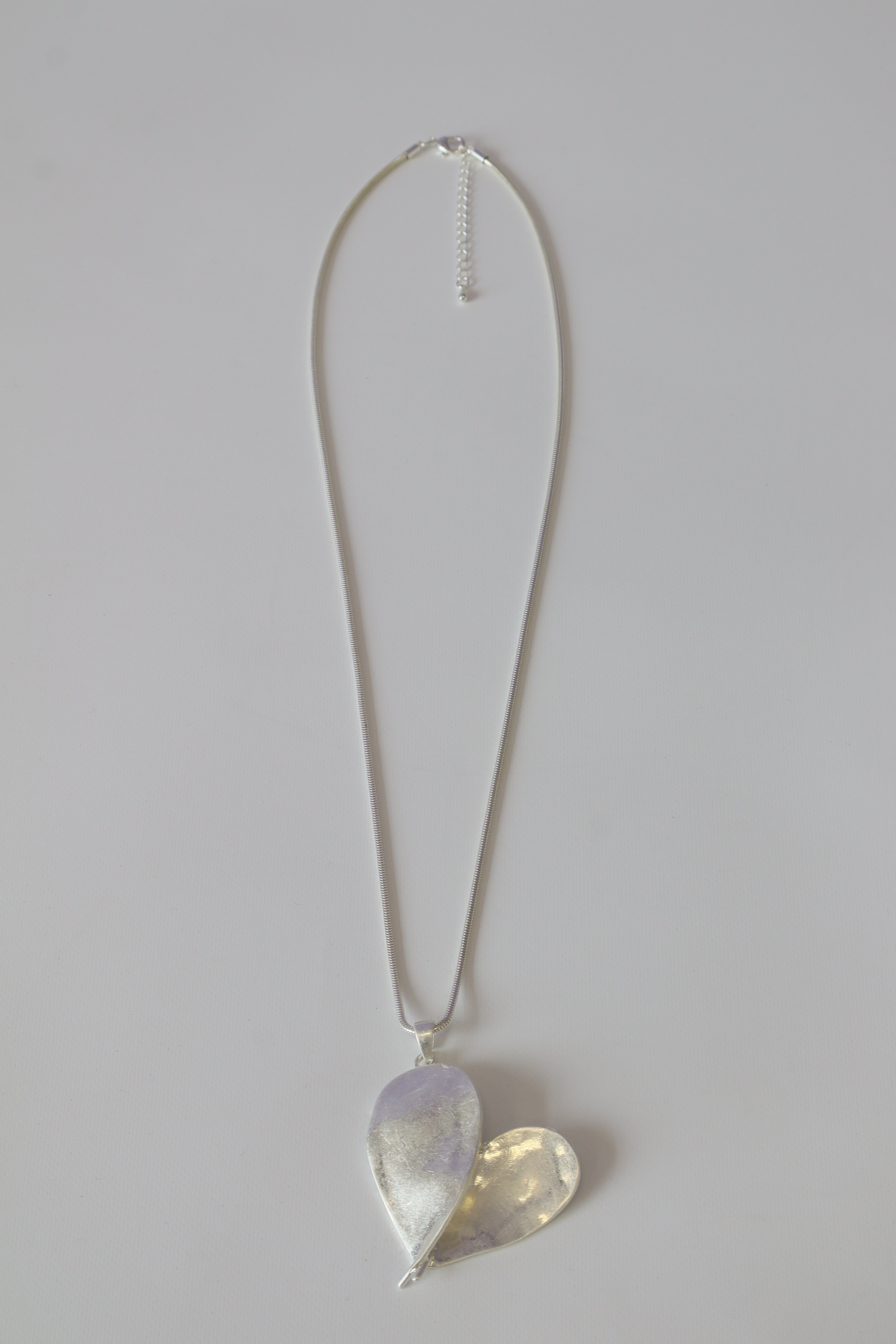 Selah Heart Necklace in Silver