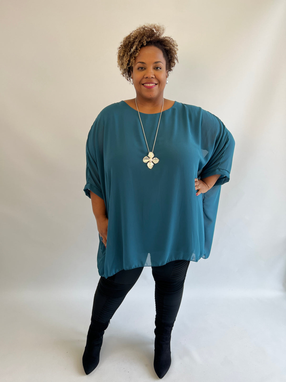 Violet Blouse in Teal