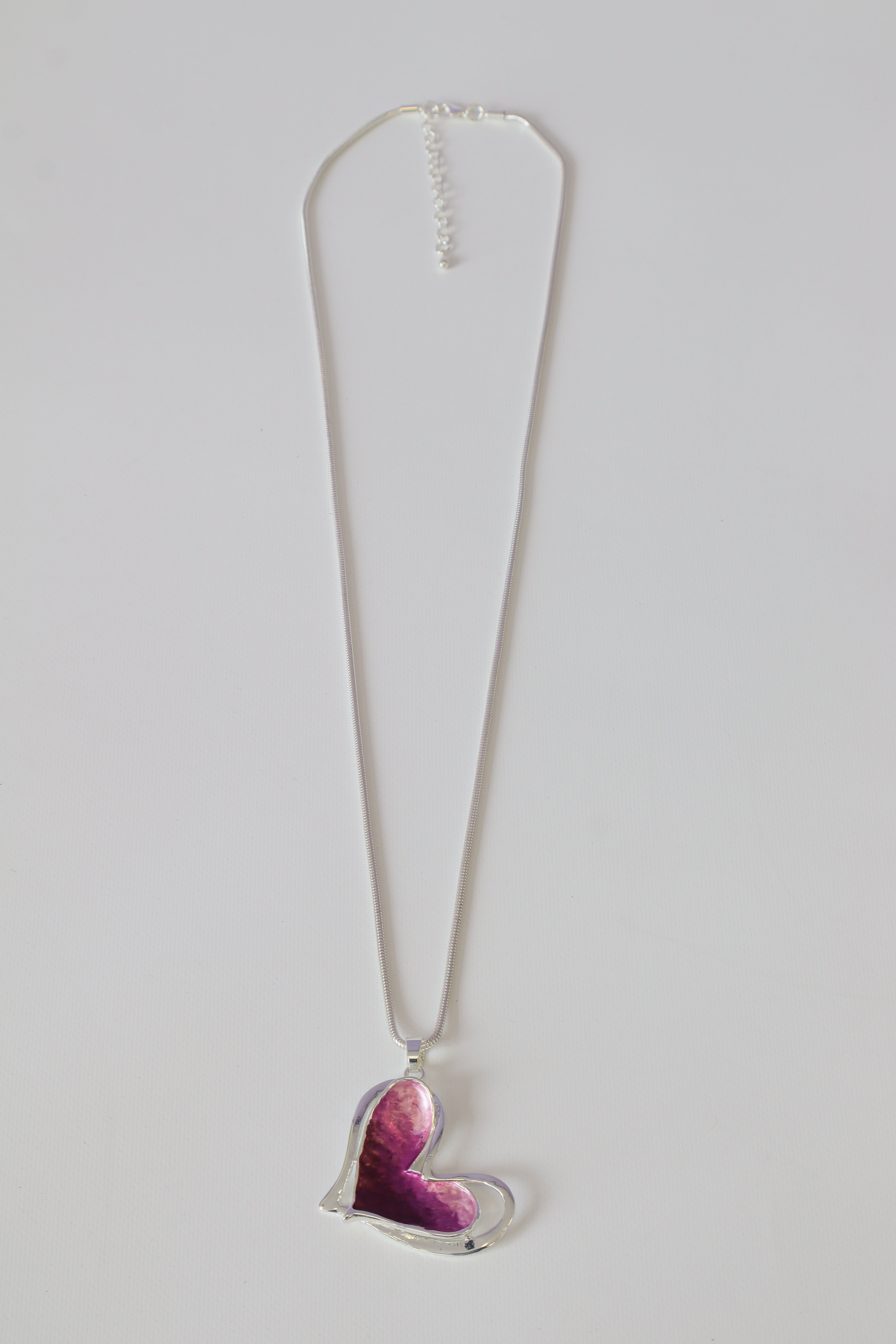 Kaia Heart Necklace in Silver