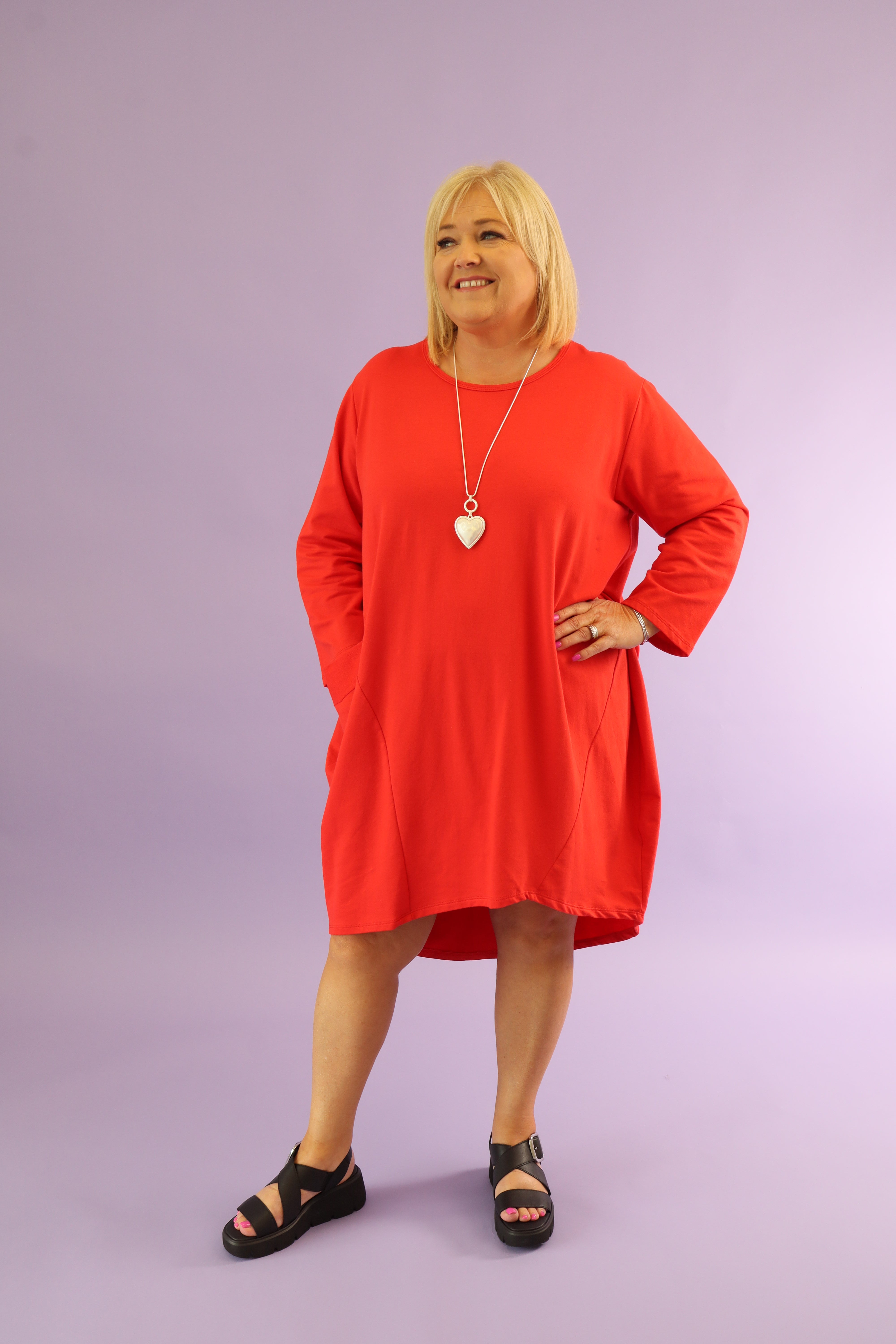 Rue Cotton Dress in Red