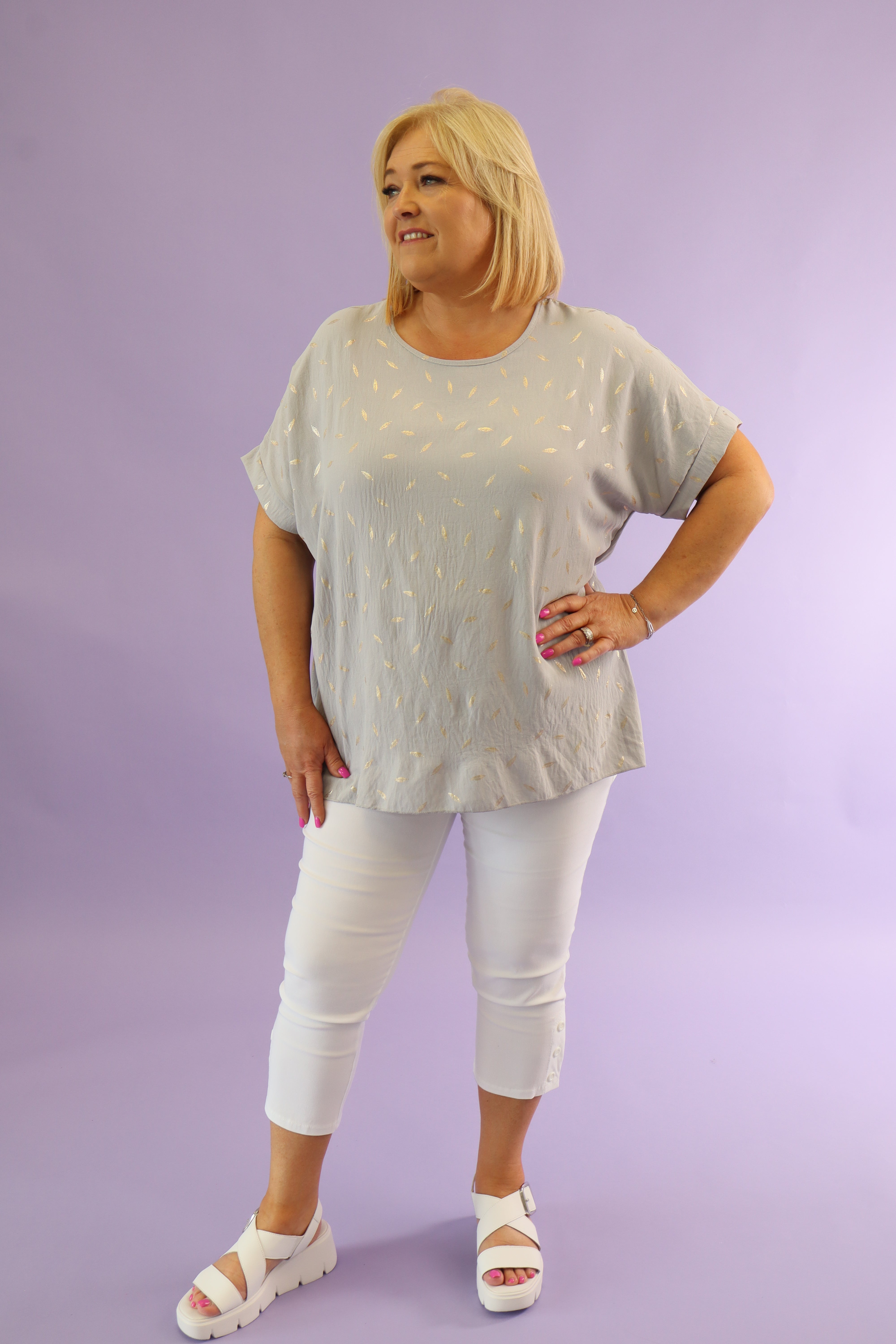 Sadie Blouse in Grey