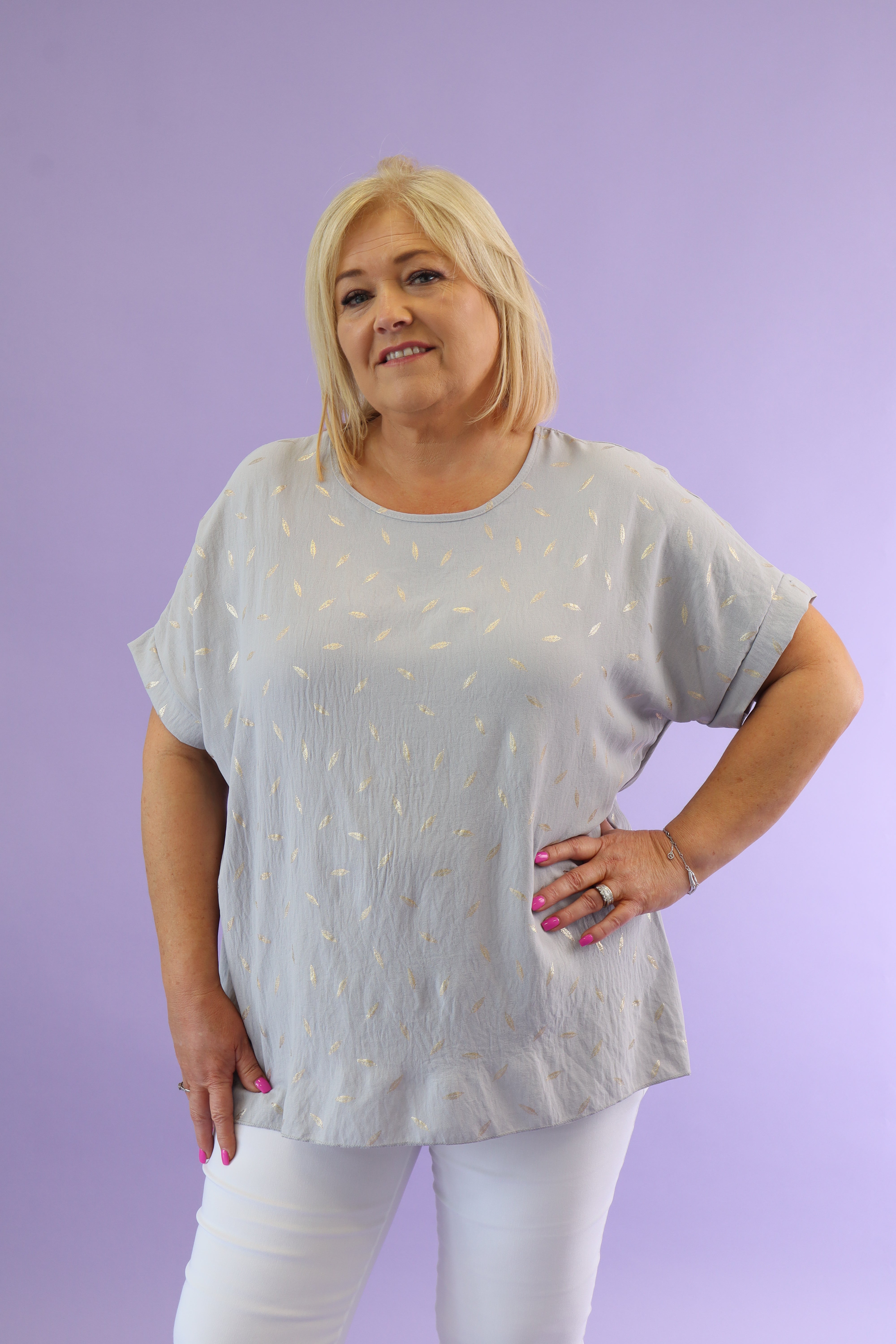 Sadie Blouse in Grey