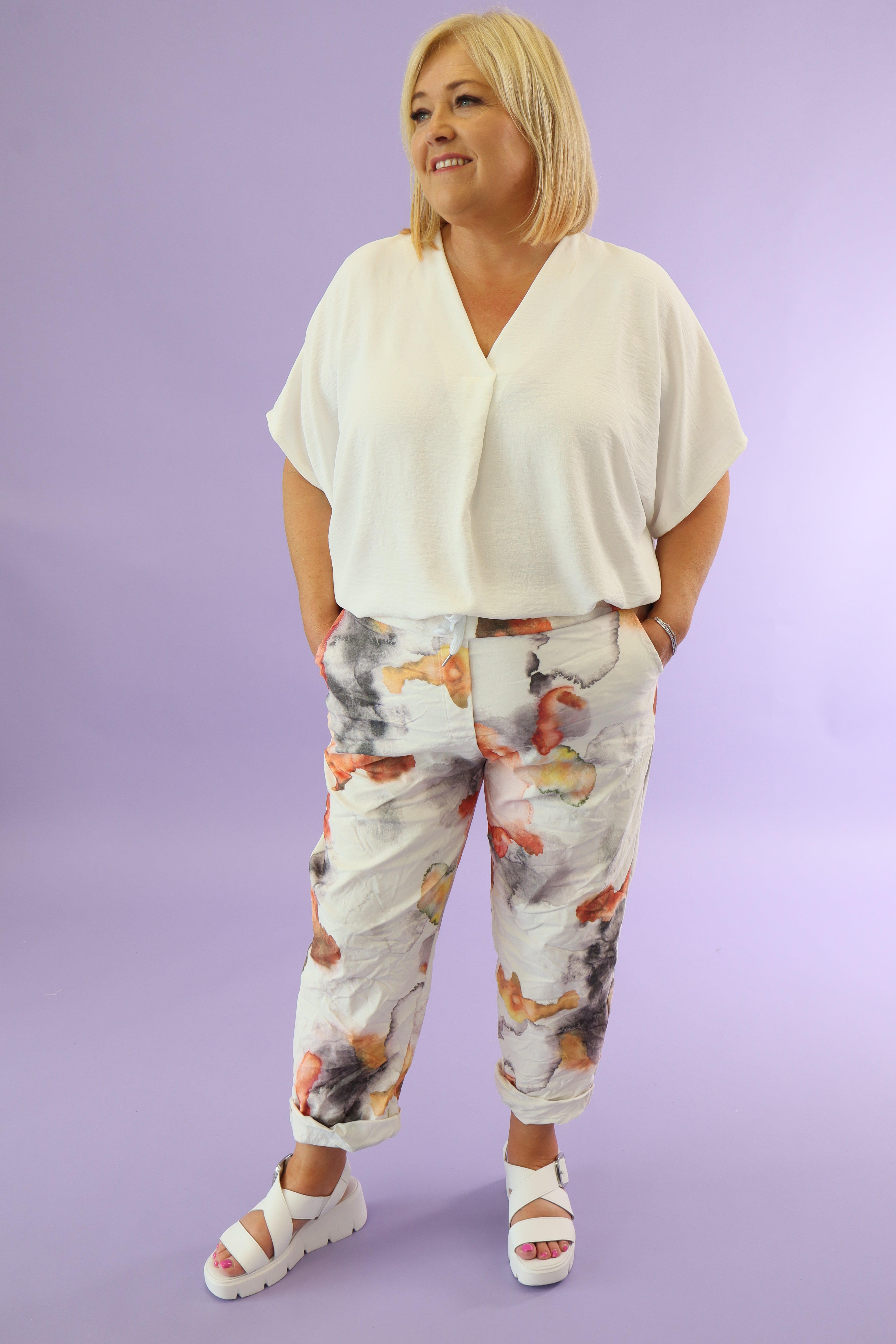 Luna Splash Joggers in Rust