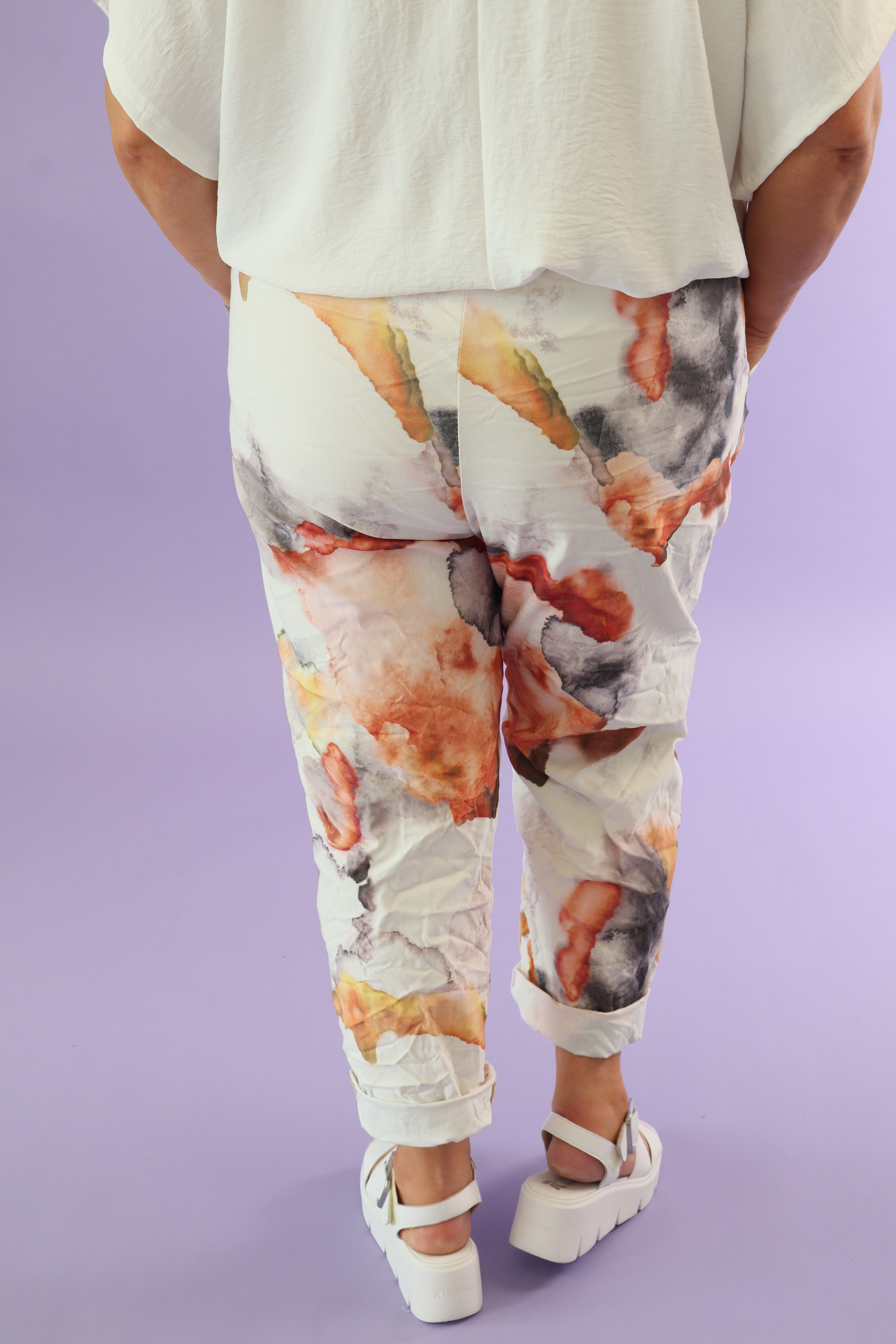 Luna Splash Joggers in Rust