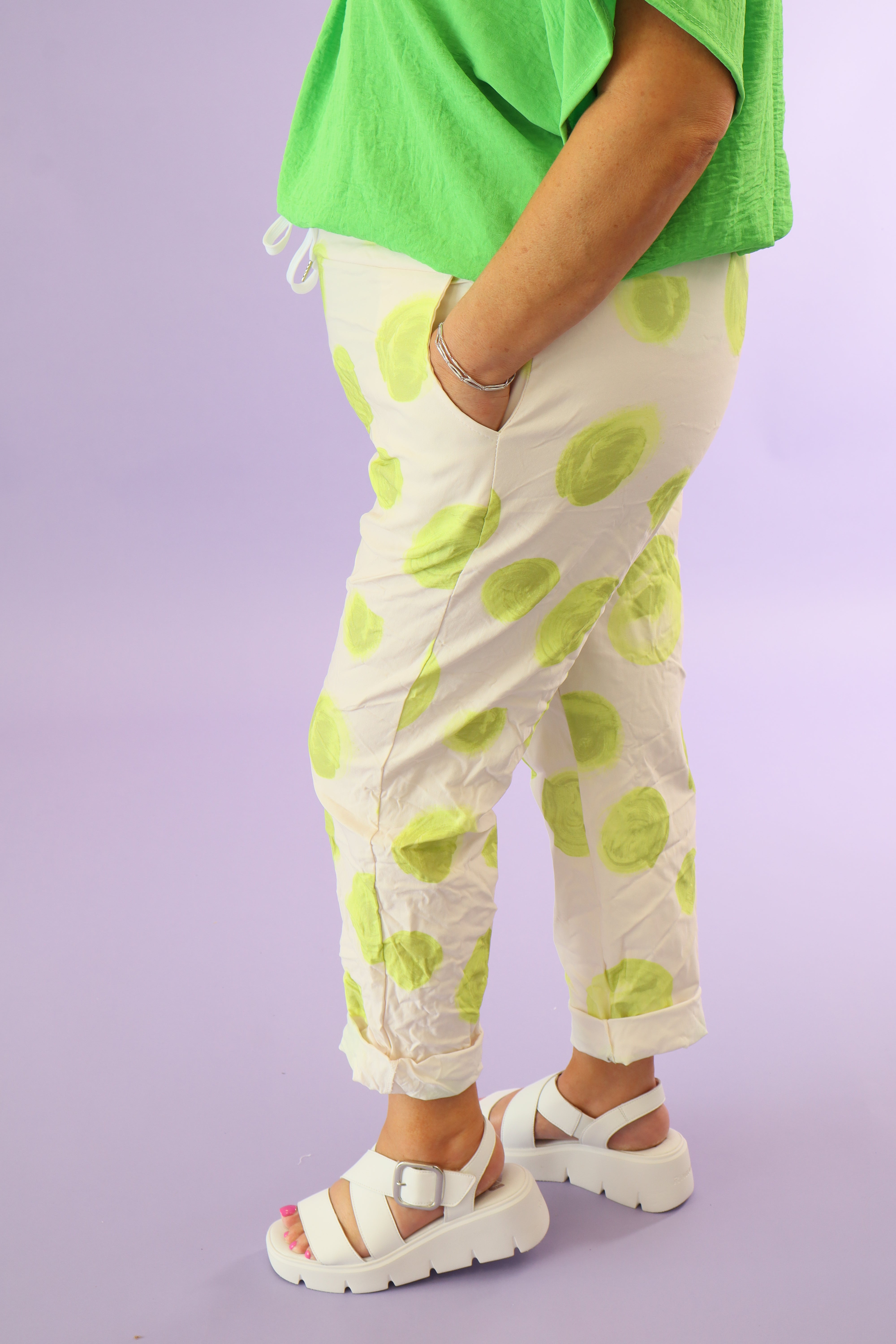 Dottie Jogger in Lime Green