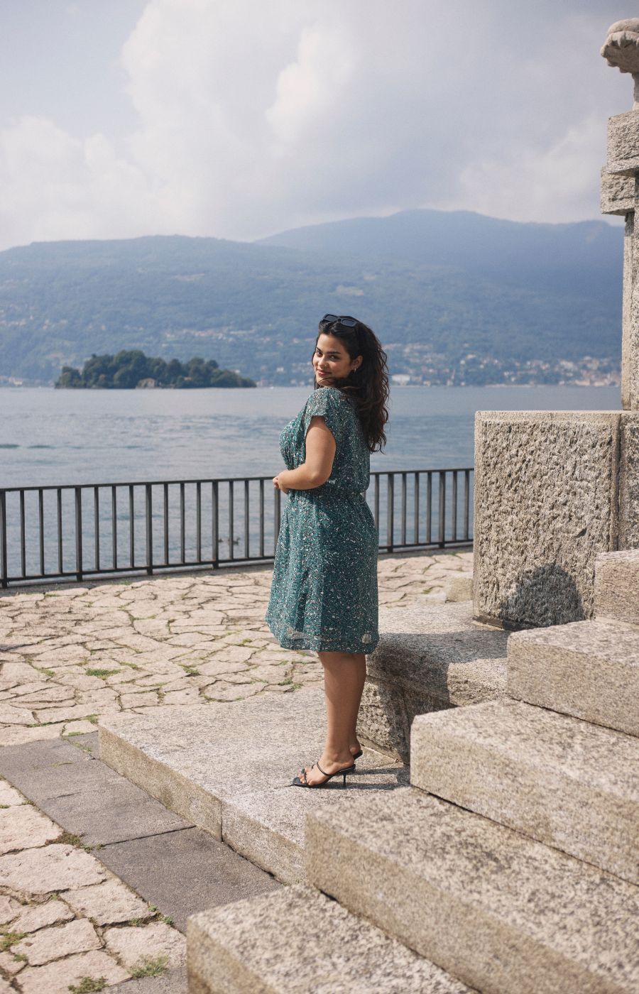 Kaffe Curve Belia Dress in Teal