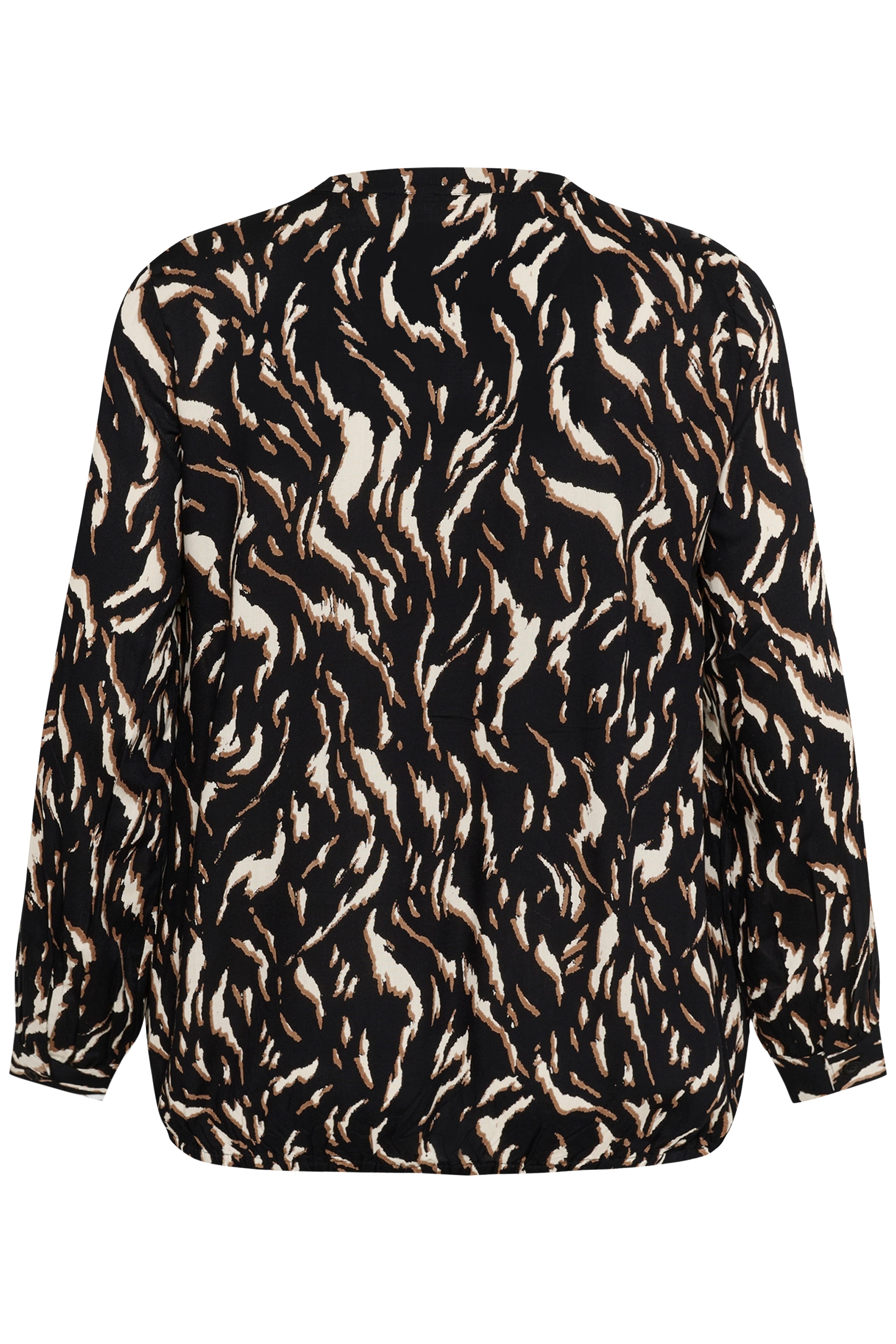 Kaffe Curve Diana Blouse in Black Tiger Print