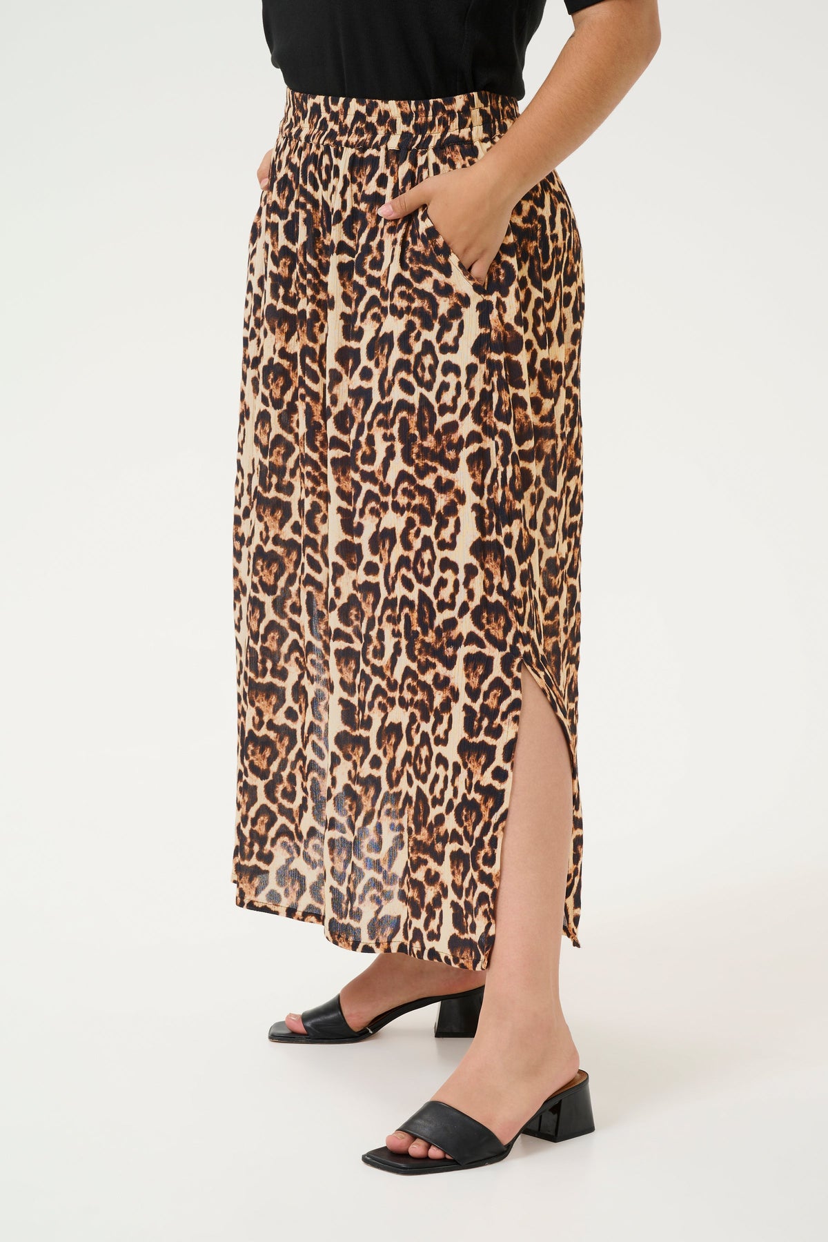 Kaffe Curve Edina Leopard Skirt