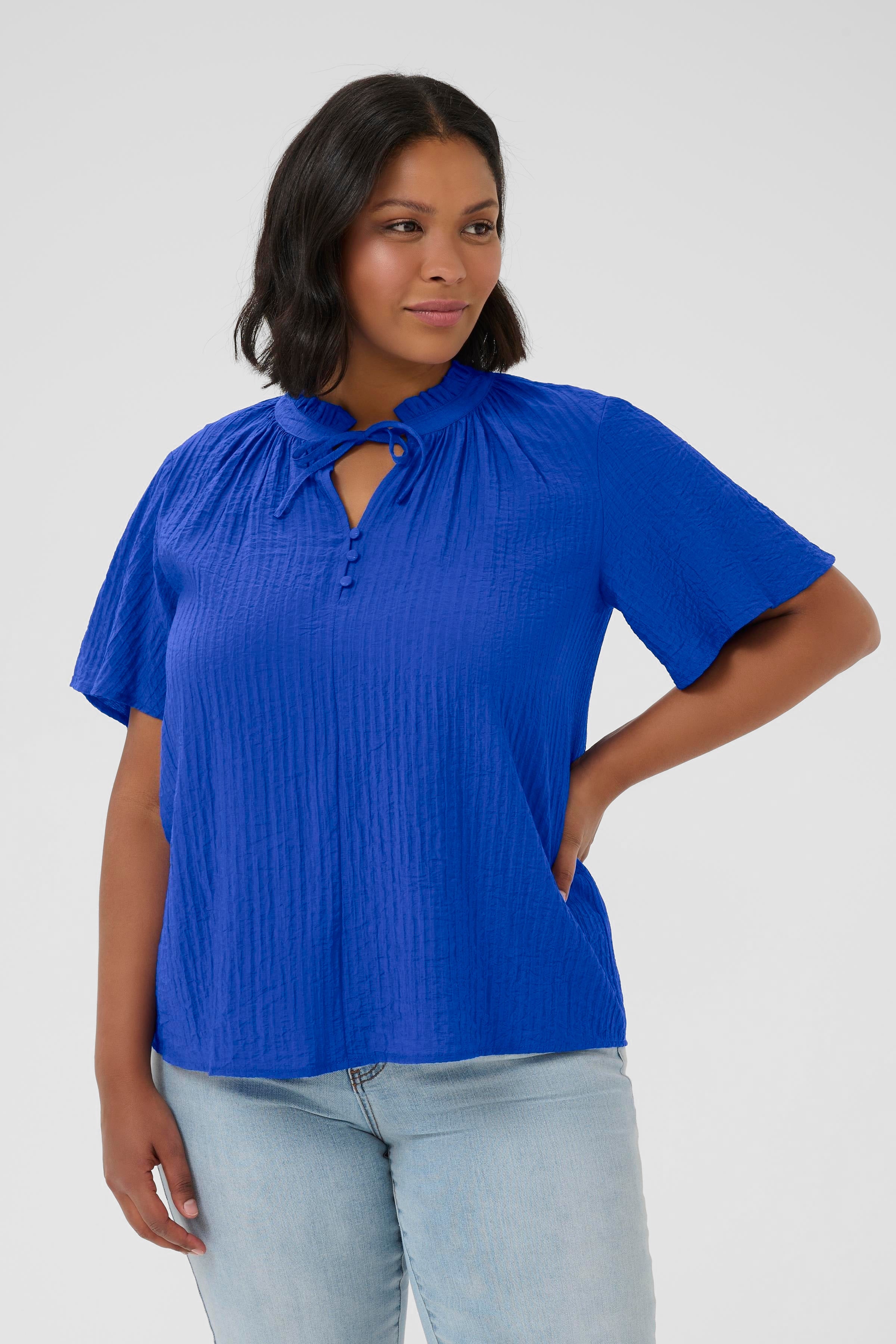 Kaffe Curve Lisana Blouse in Blue