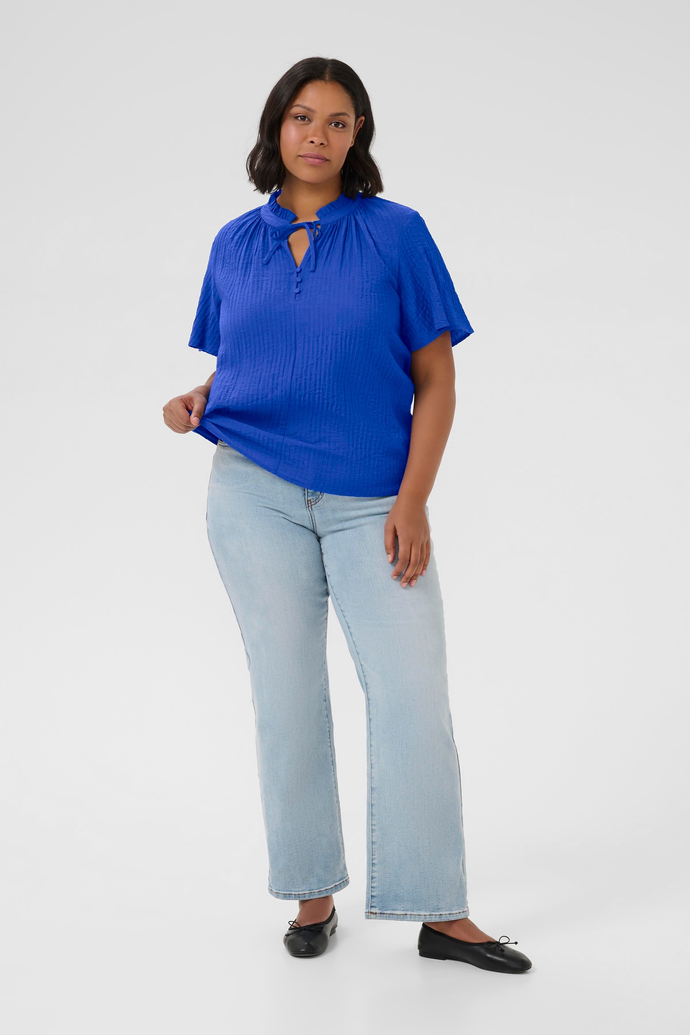 Kaffe Curve Lisana Blouse in Blue