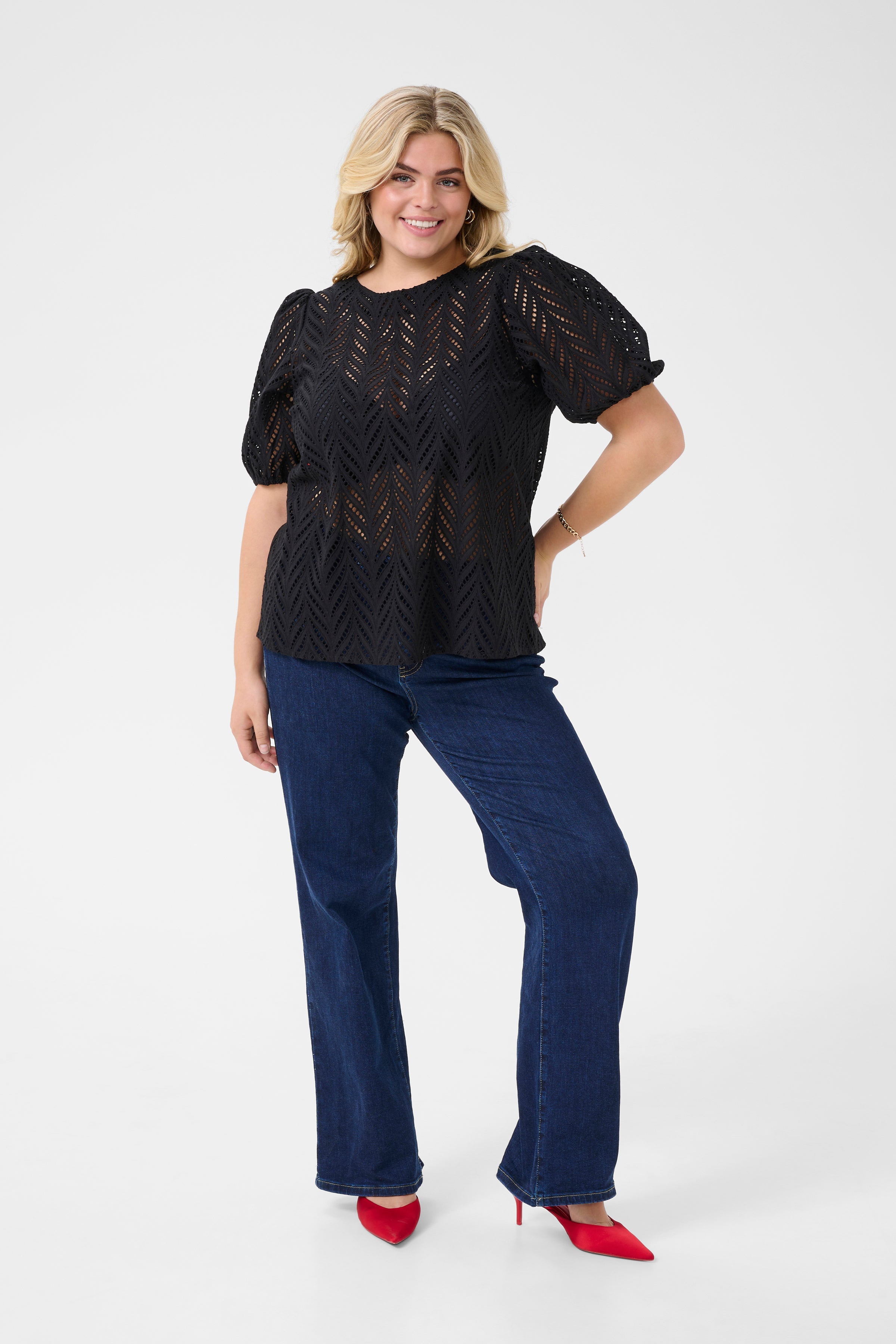 Kaffe Curve Masia Blouse in Black