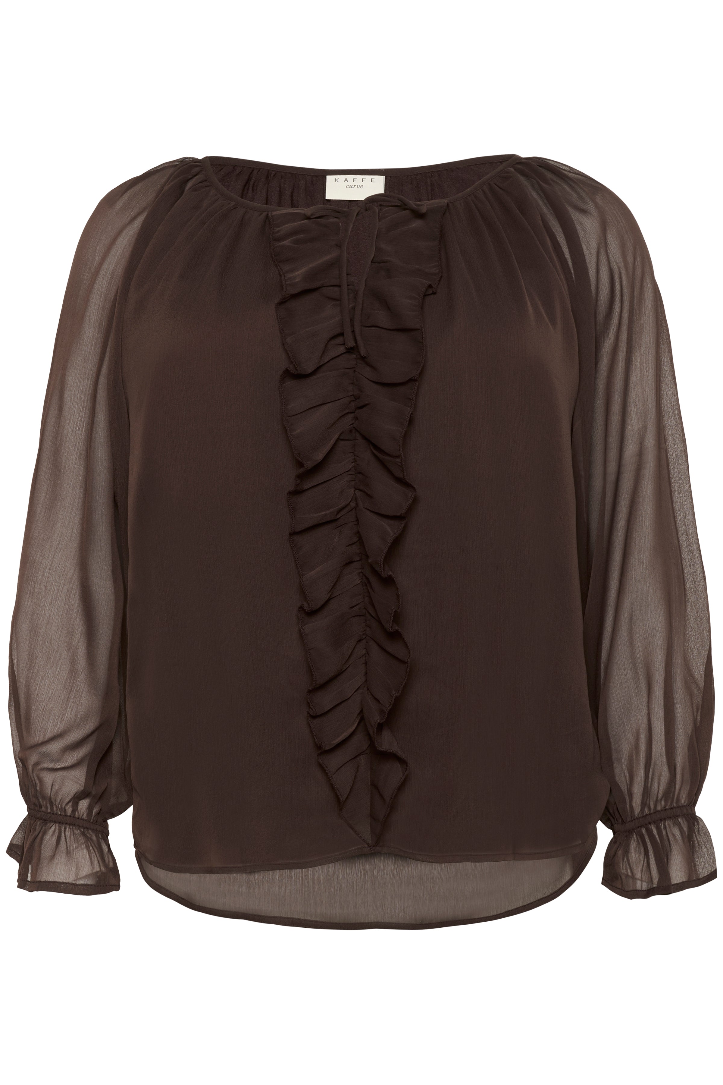 Kaffe Curve Milanna Blouse in Brown