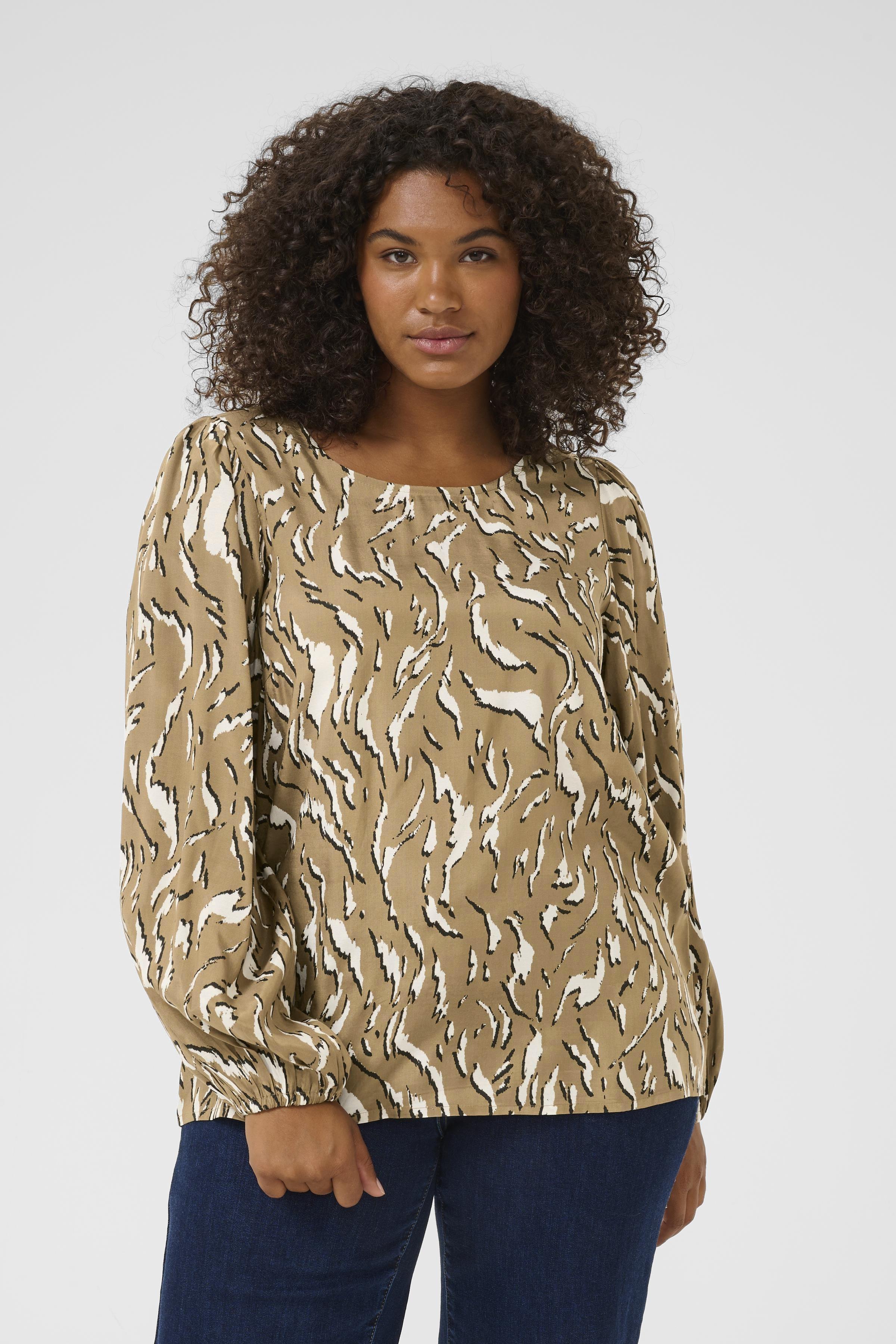 Kaffe Curve Milina Blouse in Tan