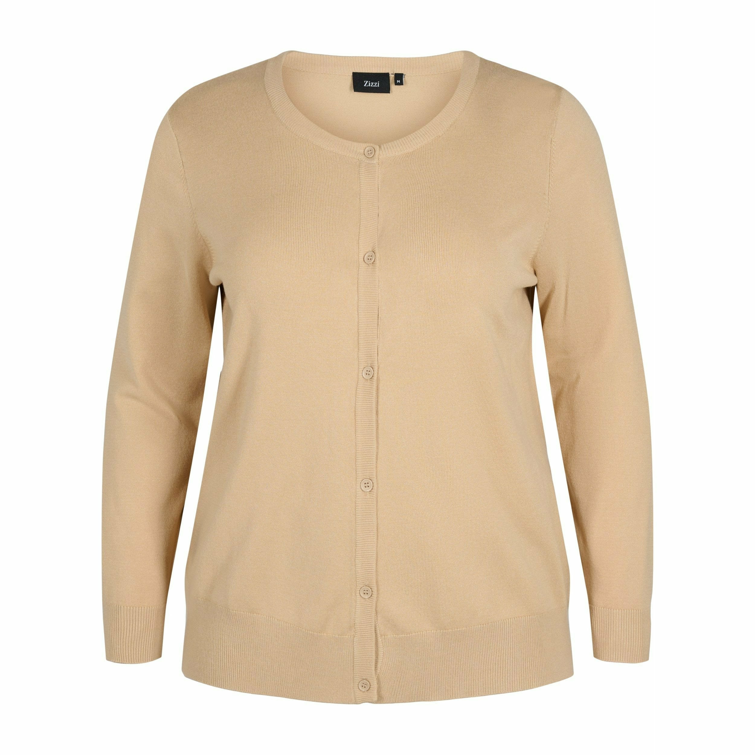 Zizzi Cardigan in Cream - Wardrobe Plus