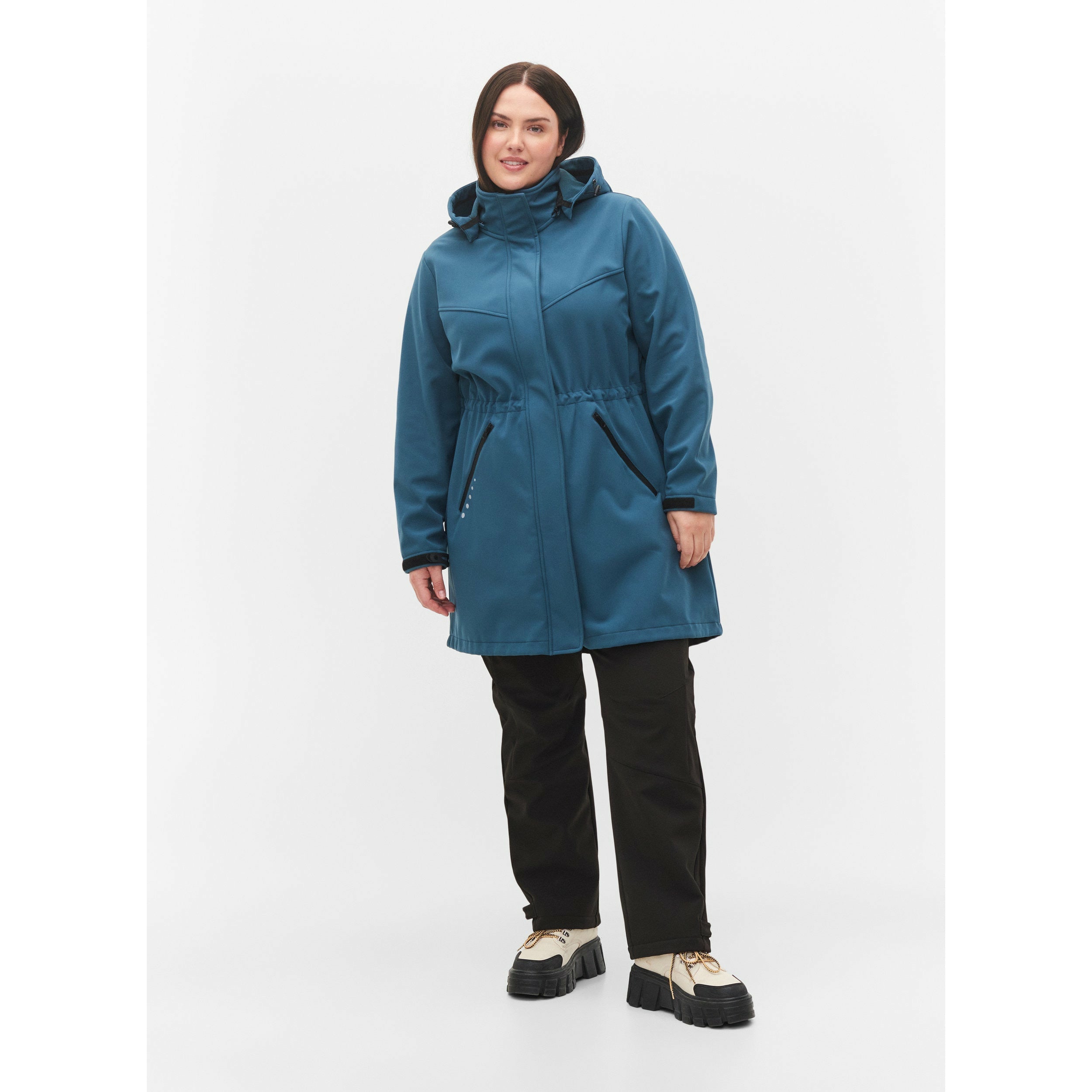 Zizzi Maura Coat in Stargazer - Wardrobe Plus