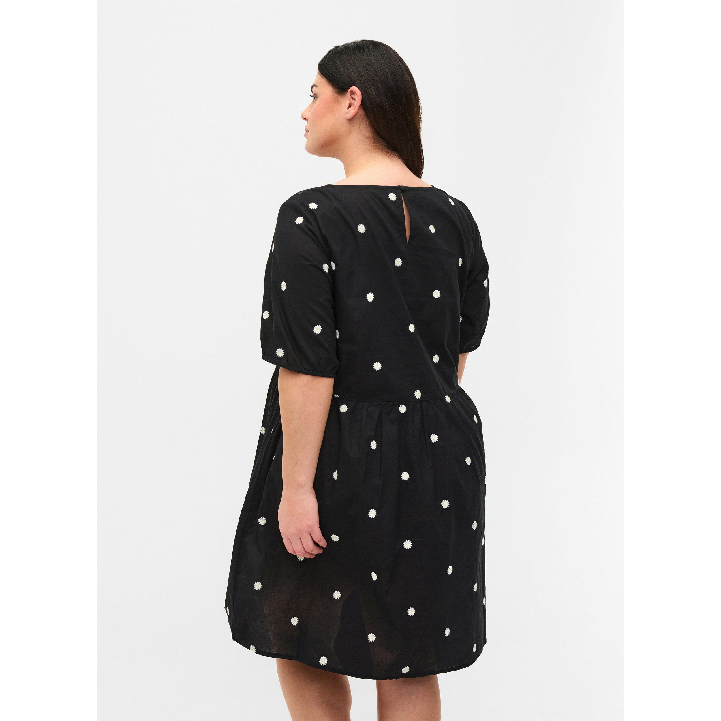 Zizzi Greta Dress in Black - Wardrobe Plus